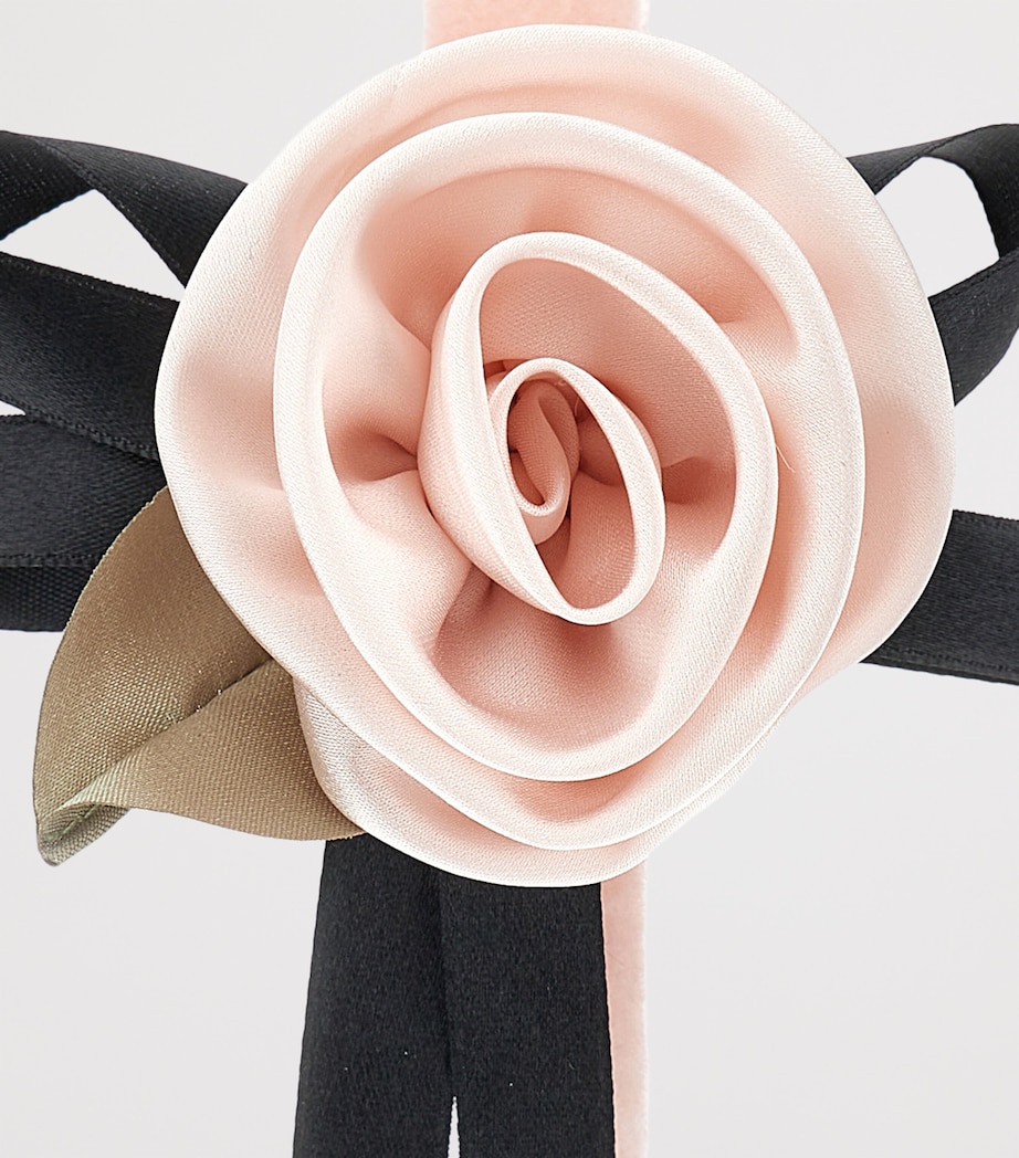 Velvet Flower Headband ROSA FAIRYTALE Image 4