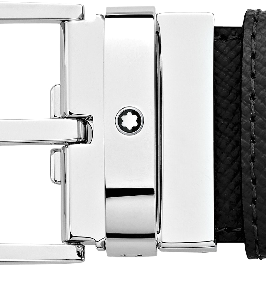 Leather Reversible Belt BLACK/BLUE Image 3