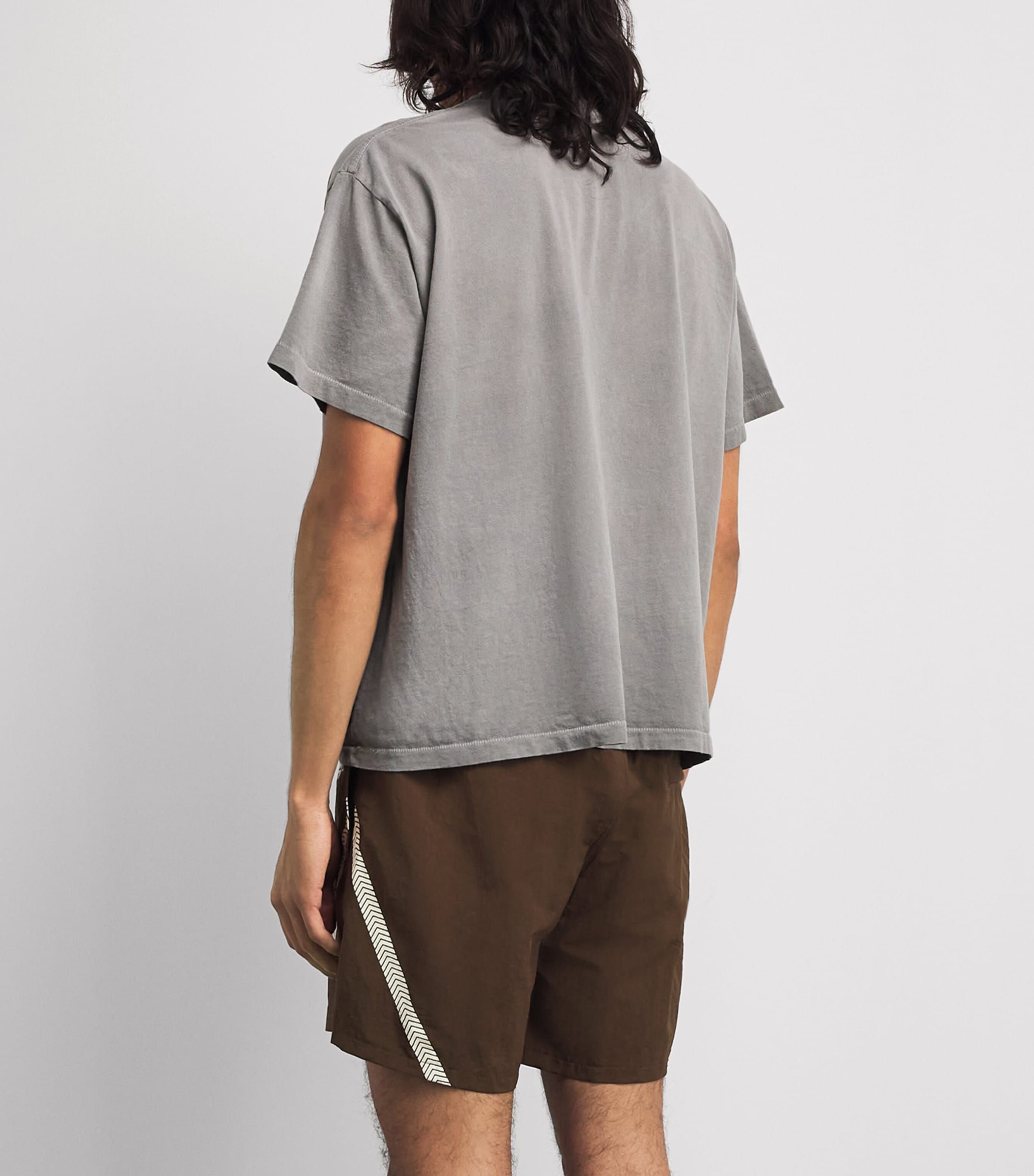 Cherry Los Angeles Mens Cotton Chevron Pocket T-Shirt Light Charcoal Image 5