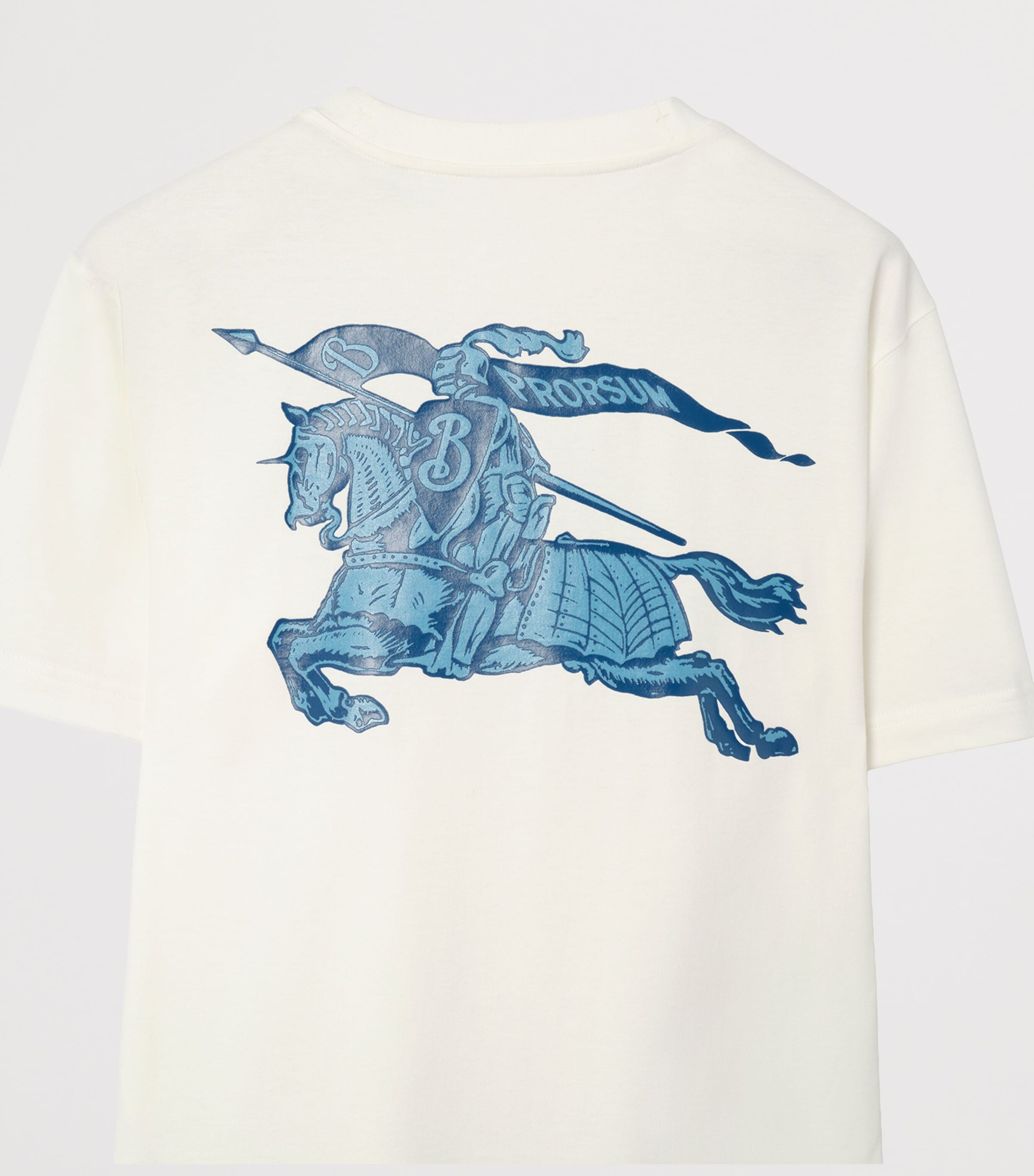 Burberry Mens Cotton EKD T-Shirt Chalk Image 4