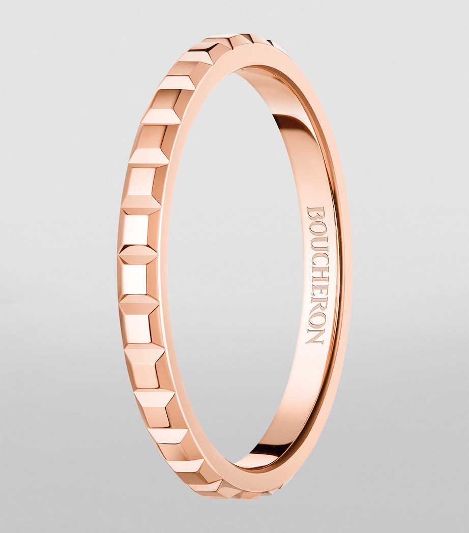 Mini Rose Gold Clou de Paris Wedding Ring MULTI Image 2