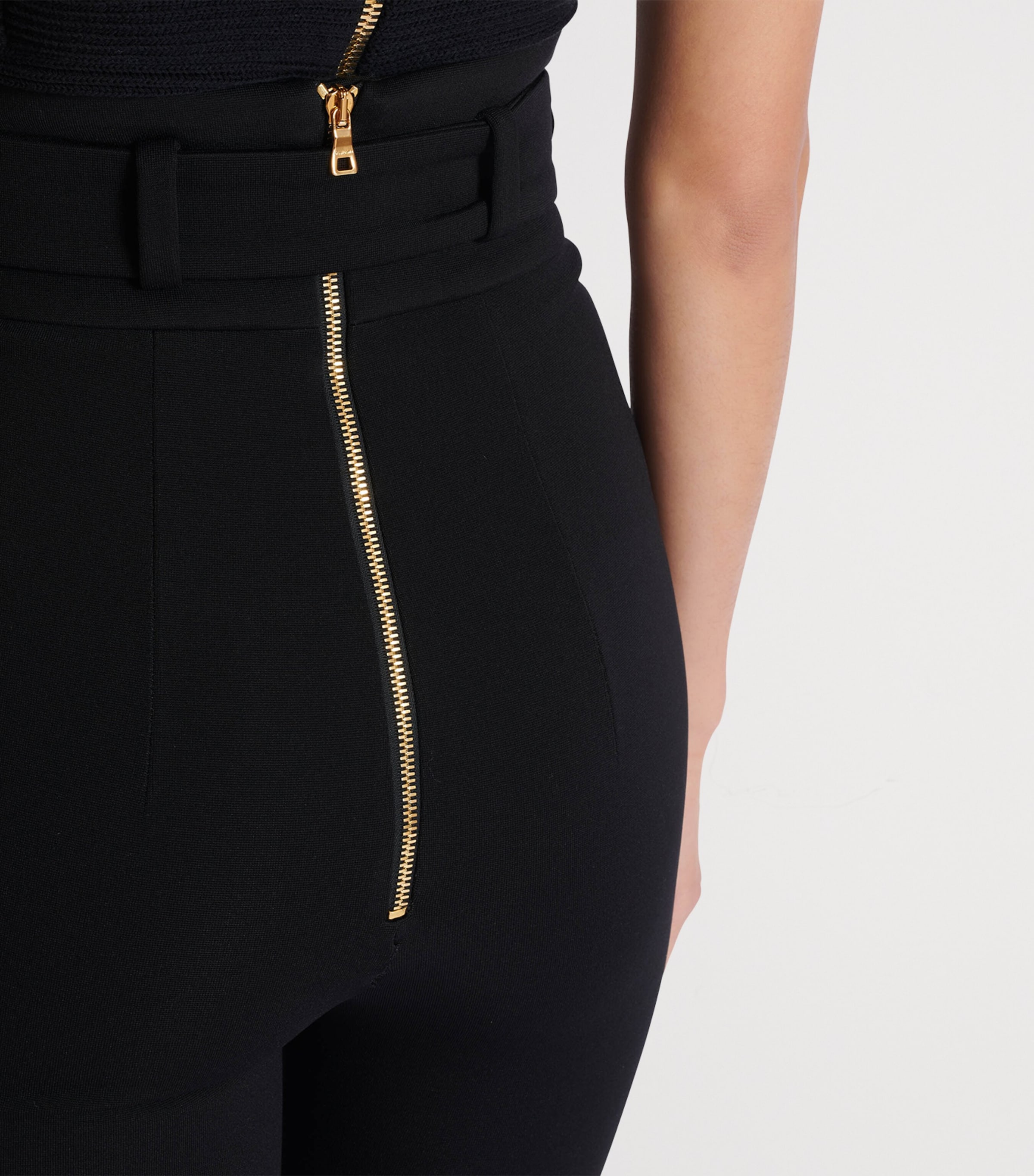 Stretch Belted Slim Trousers 0PA NOIR Image 7