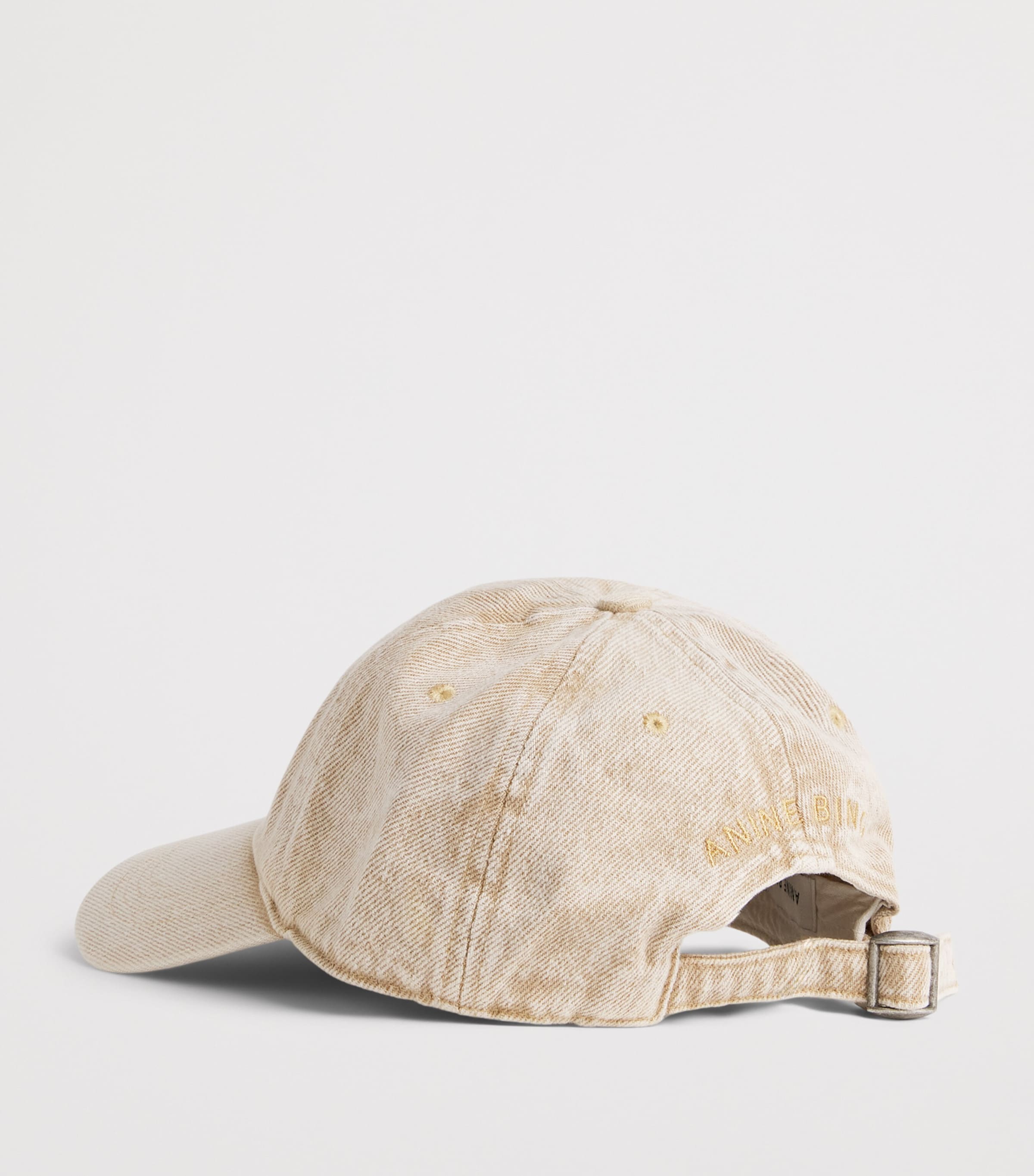 ANINE BING Denim Jeremy Logo Baseball Cap Yellow Image 3