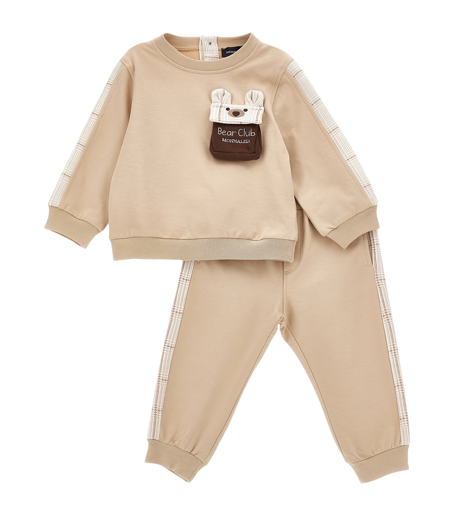 Bear Sweatshirt and Sweatpants Set (6-24 Months) ECRU+CARAMELLO Image 1