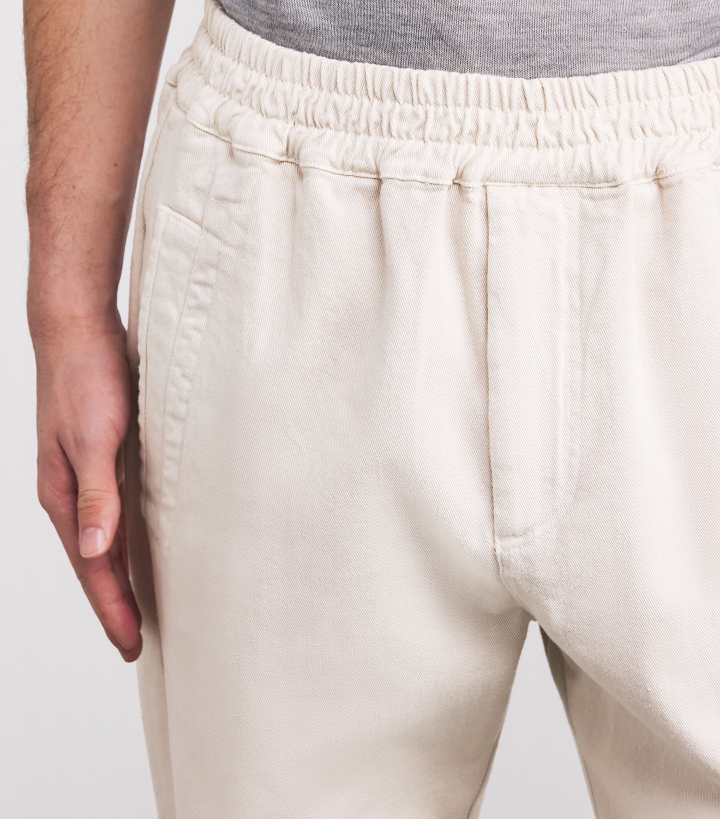 Stretch-Cotton Elasticated Trousers SABBIA Image 6