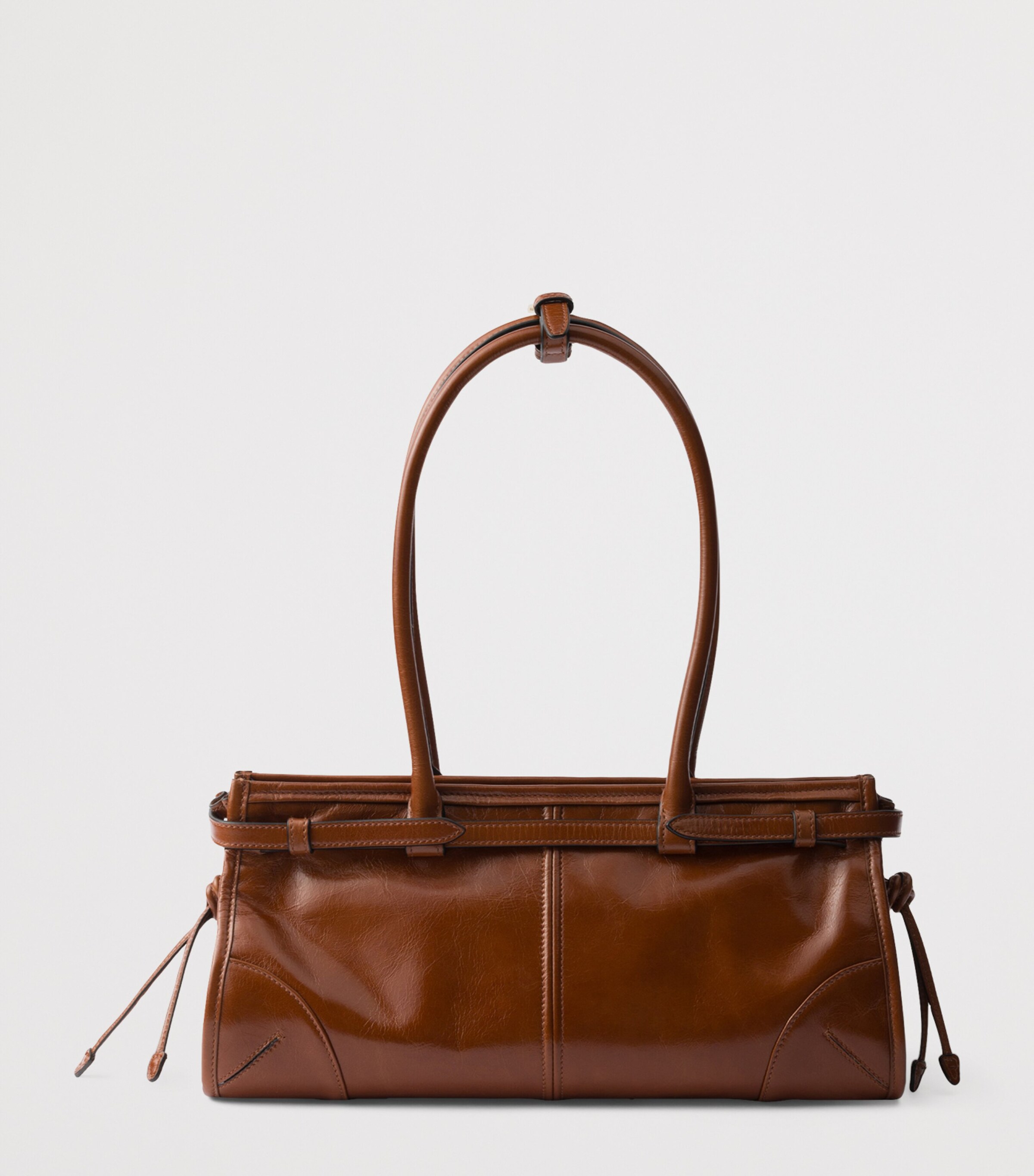 Prada Medium Leather Bonnie Top-Handle Bag Image 4