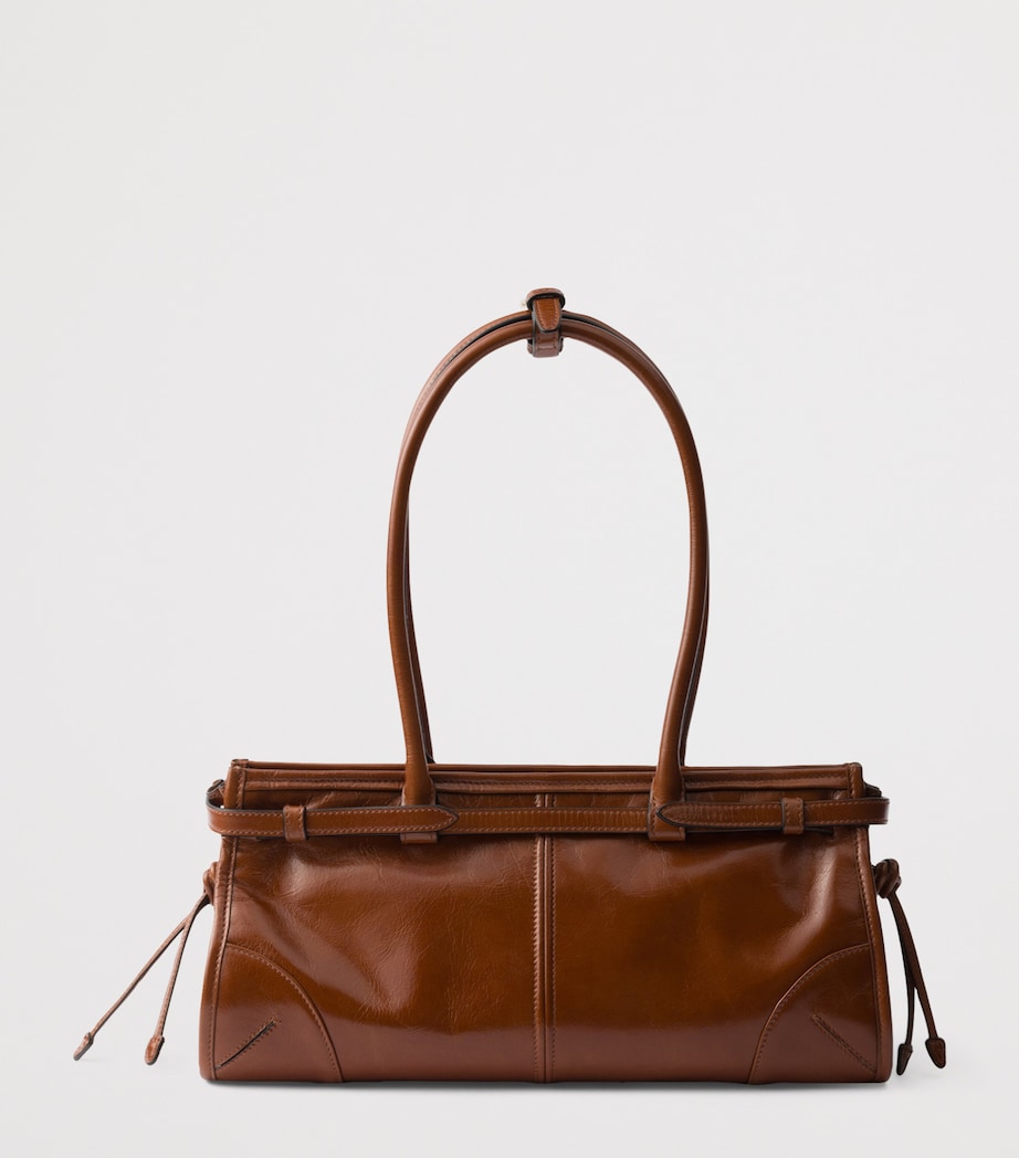 Prada Medium Leather Bonnie Top-Handle Bag Image 4