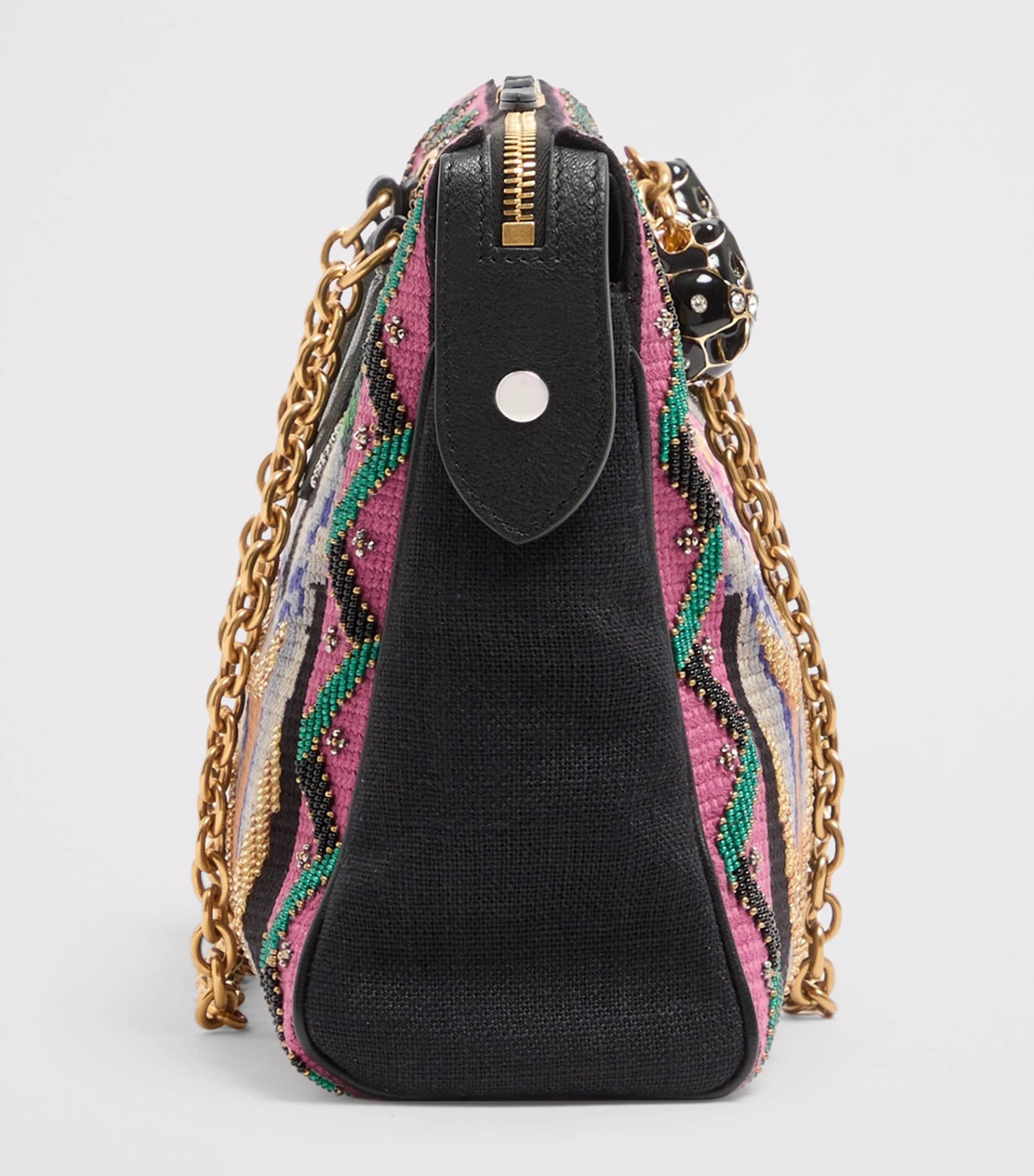 Valentino Garavani Medium Beaded Panthea Shoulder Bag Image 3