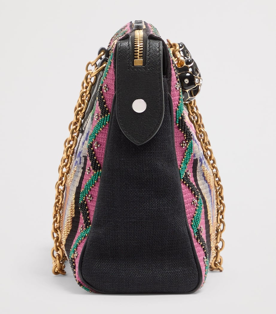 Valentino Garavani Medium Beaded Panthea Shoulder Bag Image 3