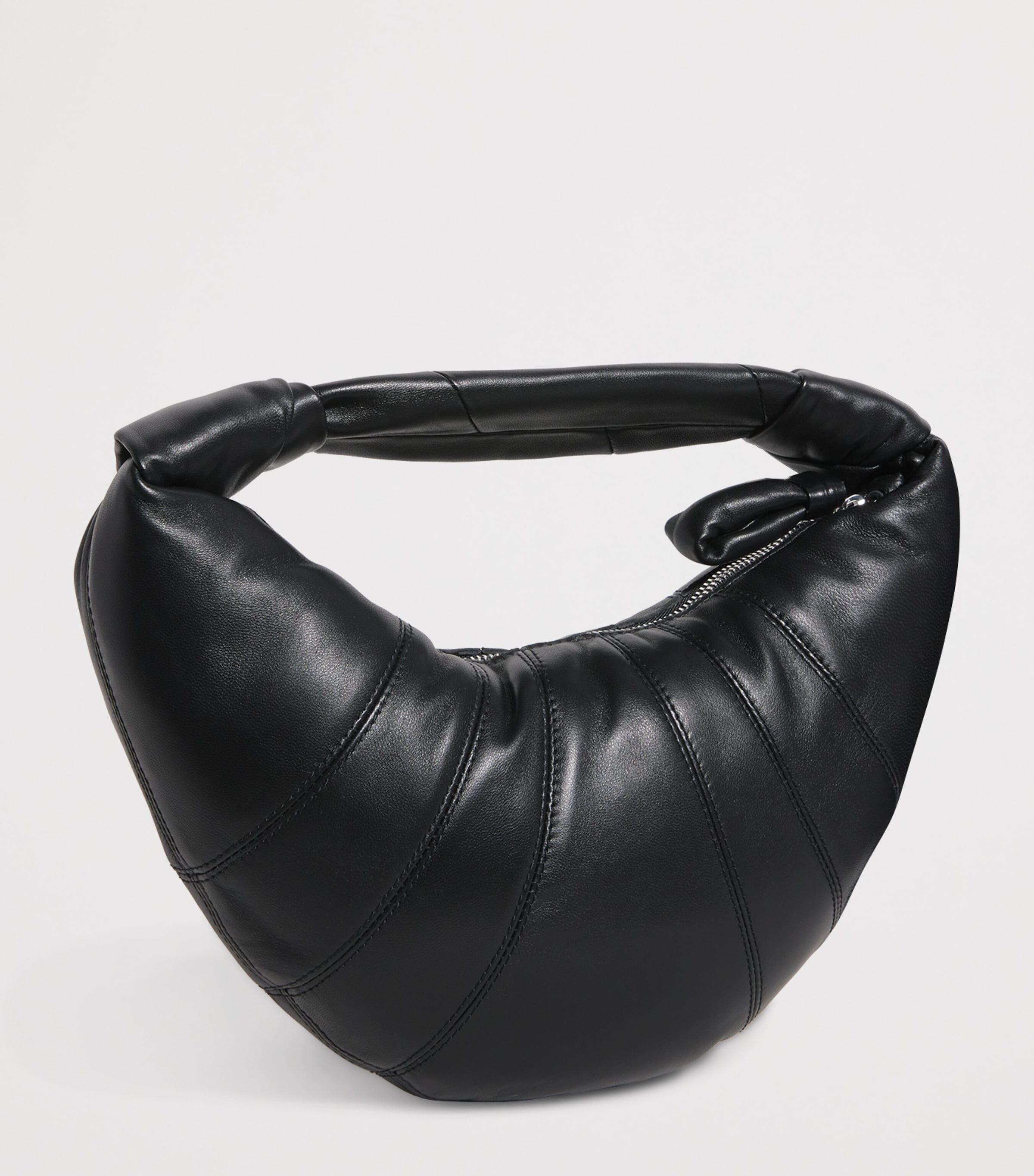 Mini Lambskin Fortune Croissant Shoulder Bag BK999 BLACK Image 3