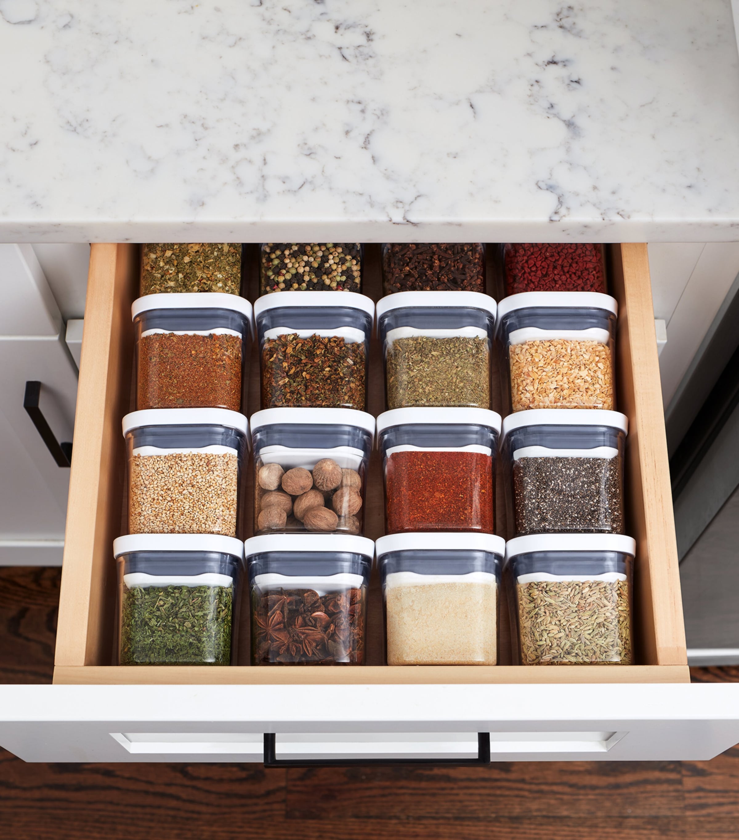 Set of 4 Mini POP Containers CLEAR/WHITE Image 7