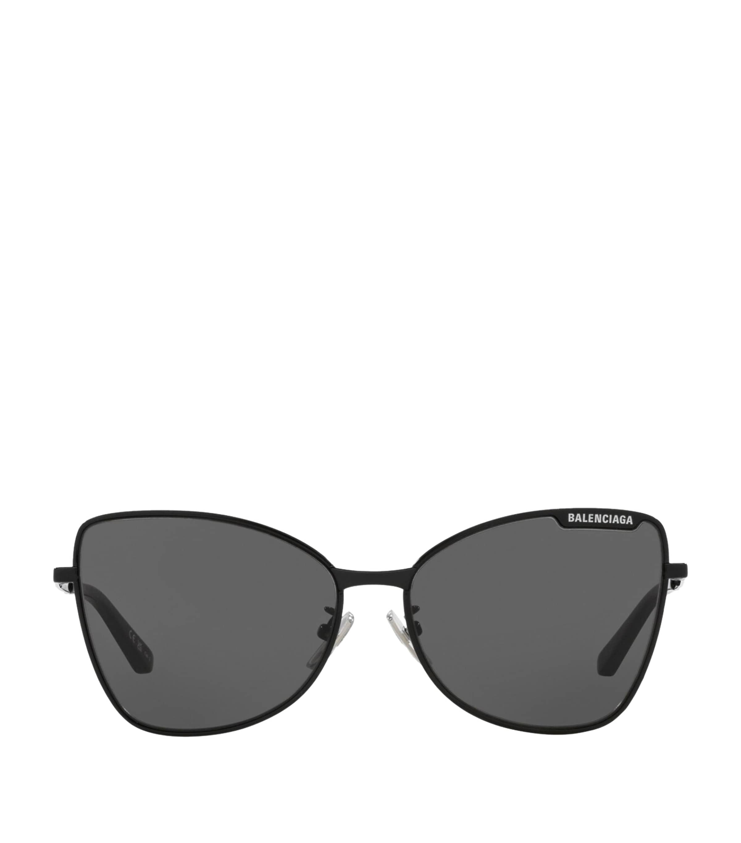 Shop Balenciaga Metal 6e000293 Sunglasses In Black