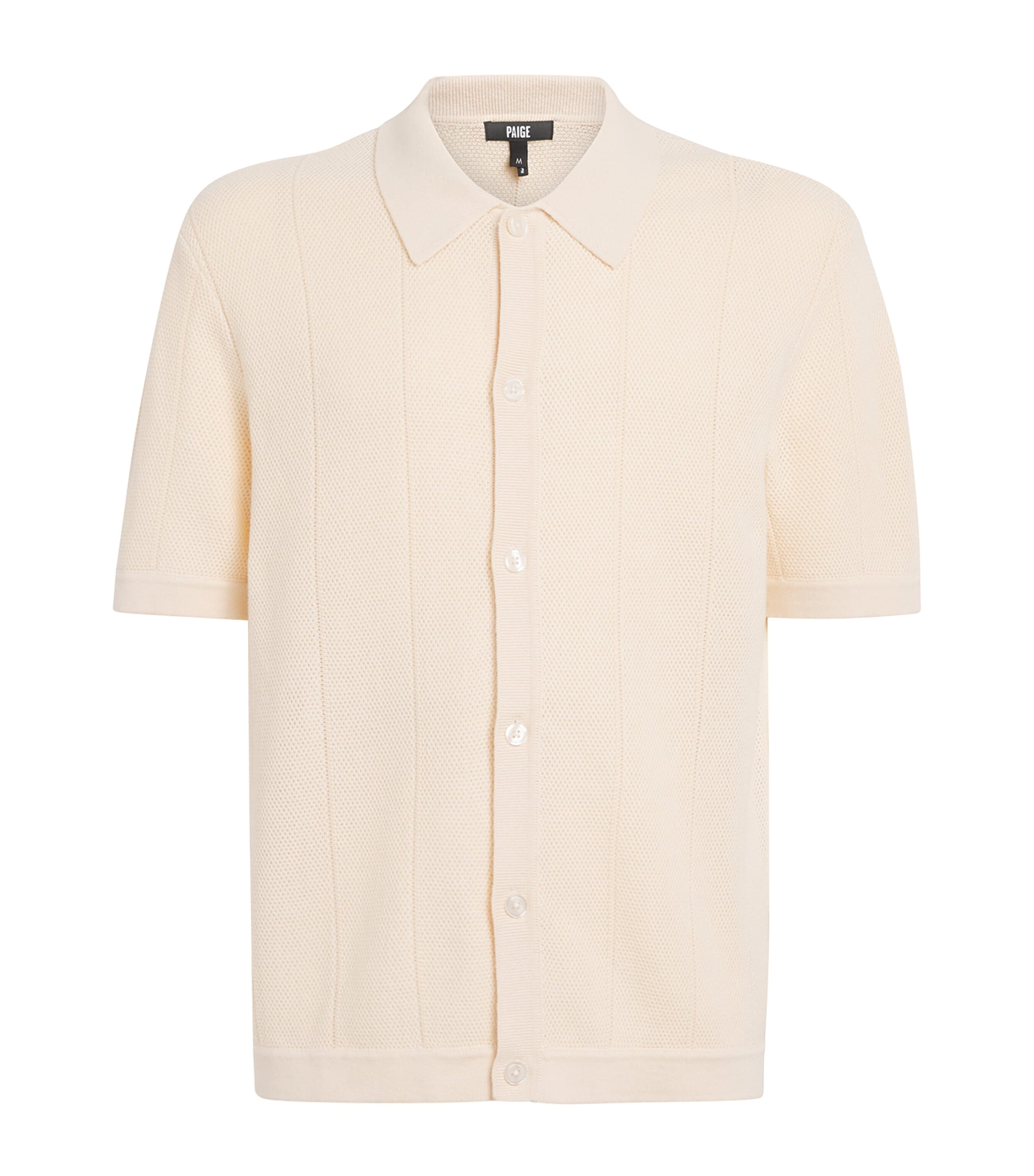 PAIGE Mens Cotton-Linen Mendez Shirt Silt Image 1