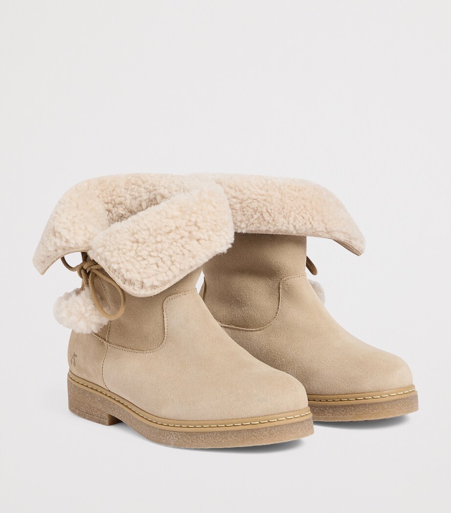 Suede Fleece-Lined Julienne Boots BEIGE Image 2