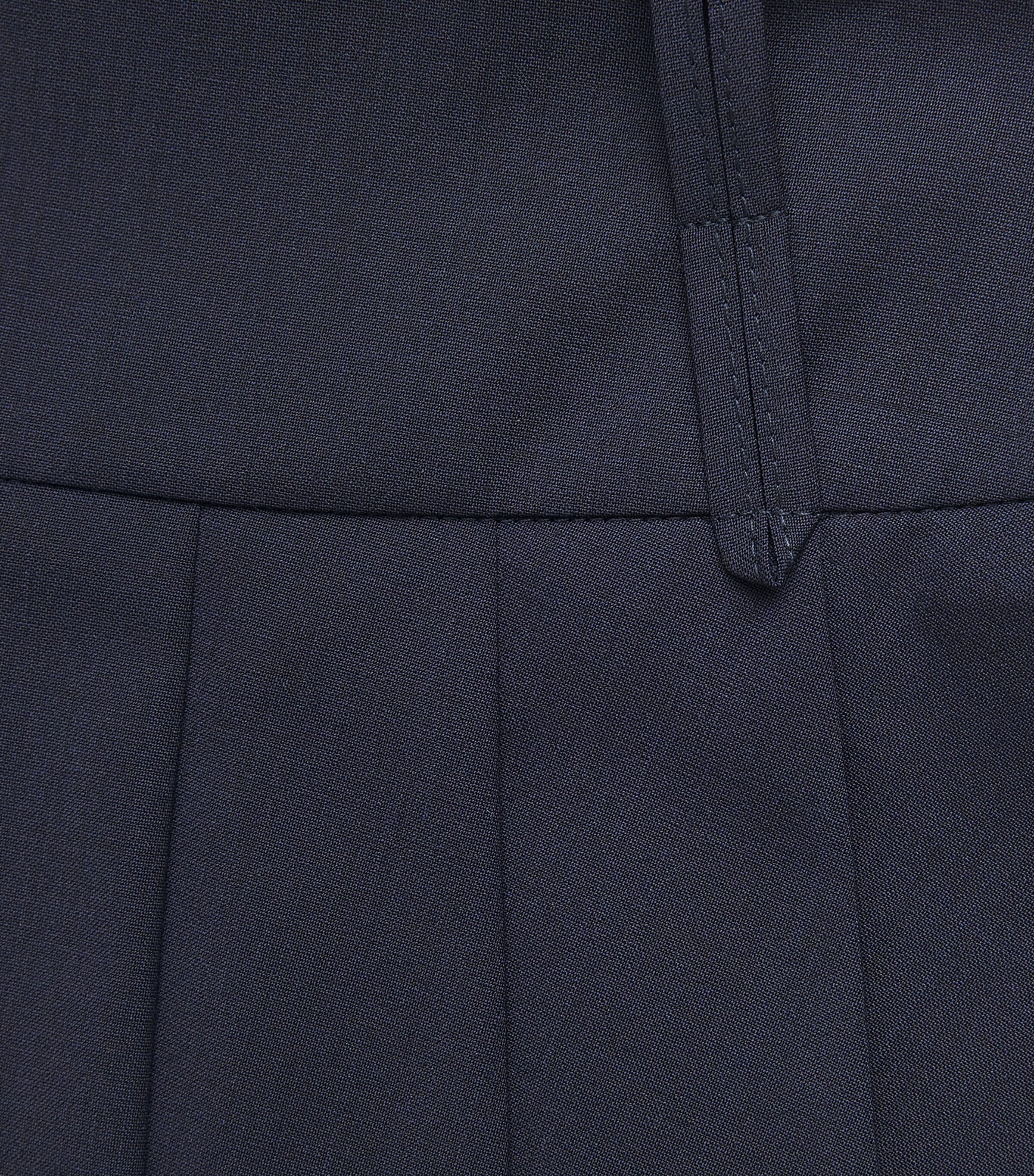 Claudie Pierlot Womens Wool-Blend Pleated Mini Skirt Navy Image 6