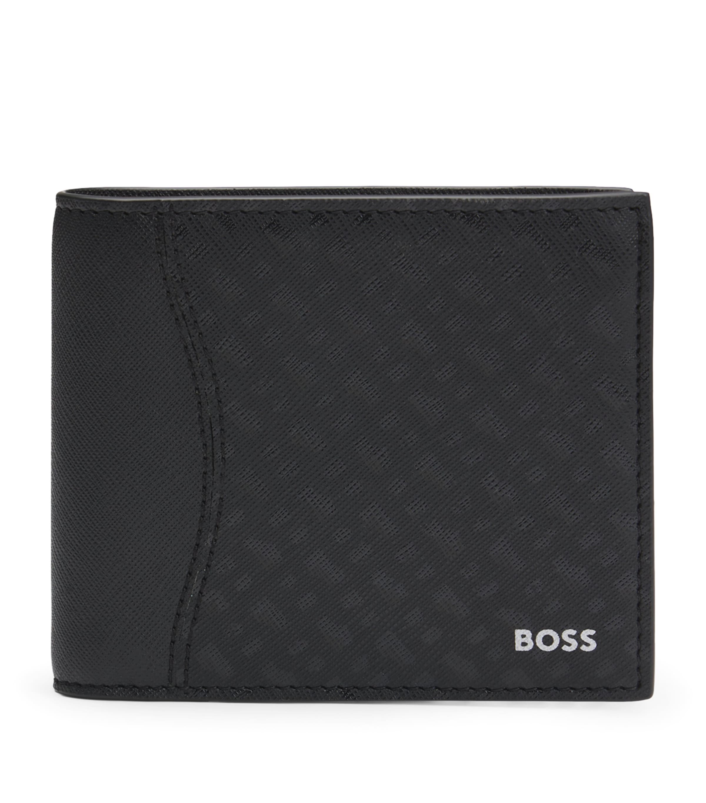 Hugo Boss Black Saffiano Leather Wallet In Black