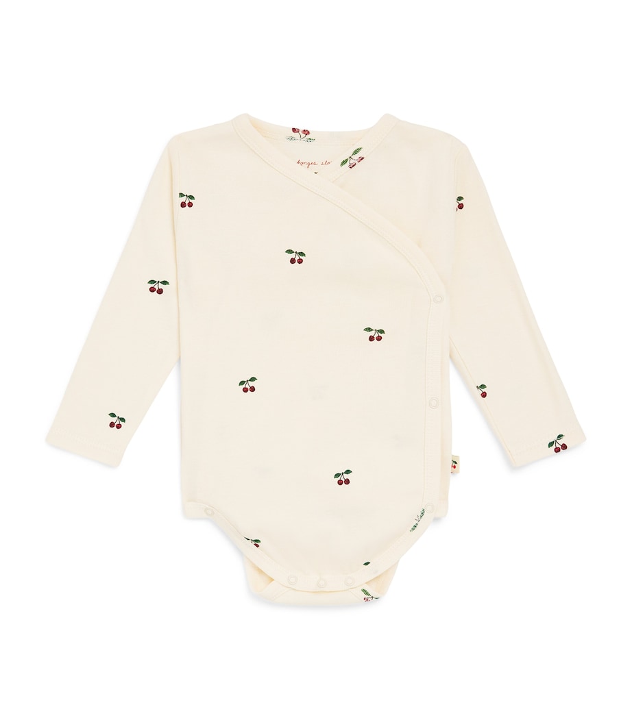 KONGES SLOJD Organic Cotton Cherry Print Bodysuit (0-9 Months) Image 1