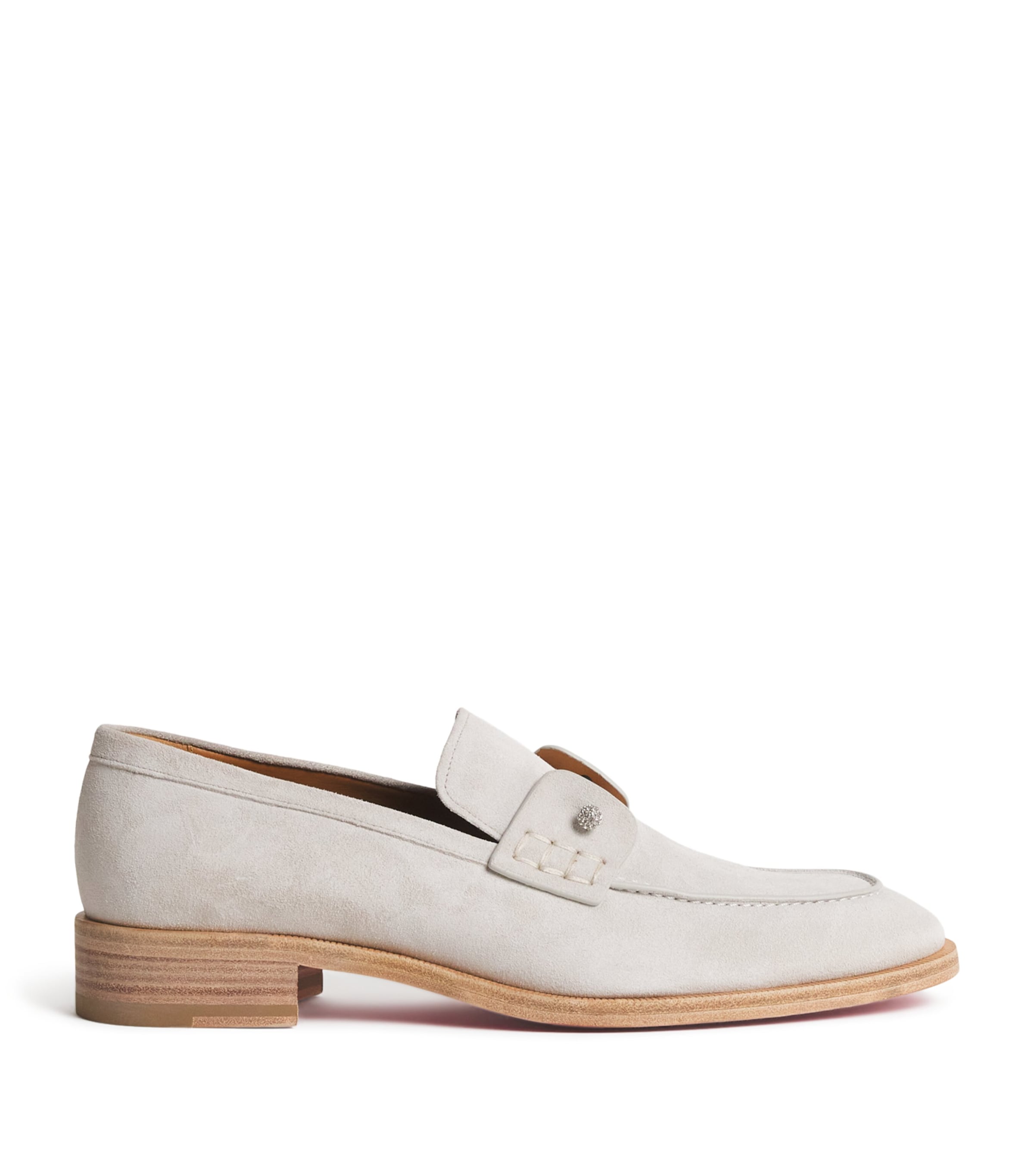 Christian Louboutin Chambelimoc Night Strass Suede Loafers Image 1