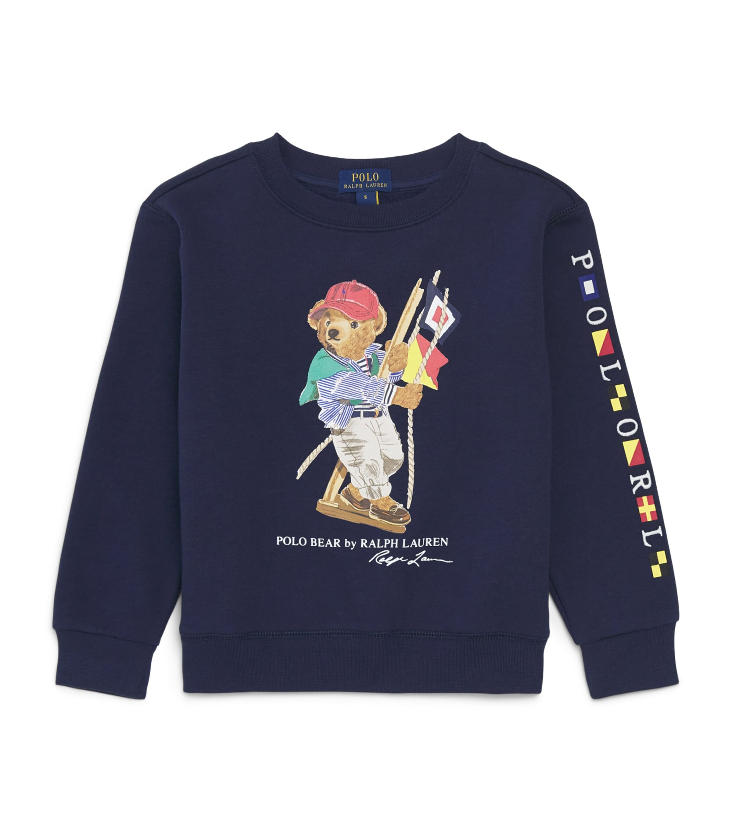 Ralph Lauren Kids Sailing Polo Bear Sweatshirt (2-7 Years) Nwprt Nvy Image 1