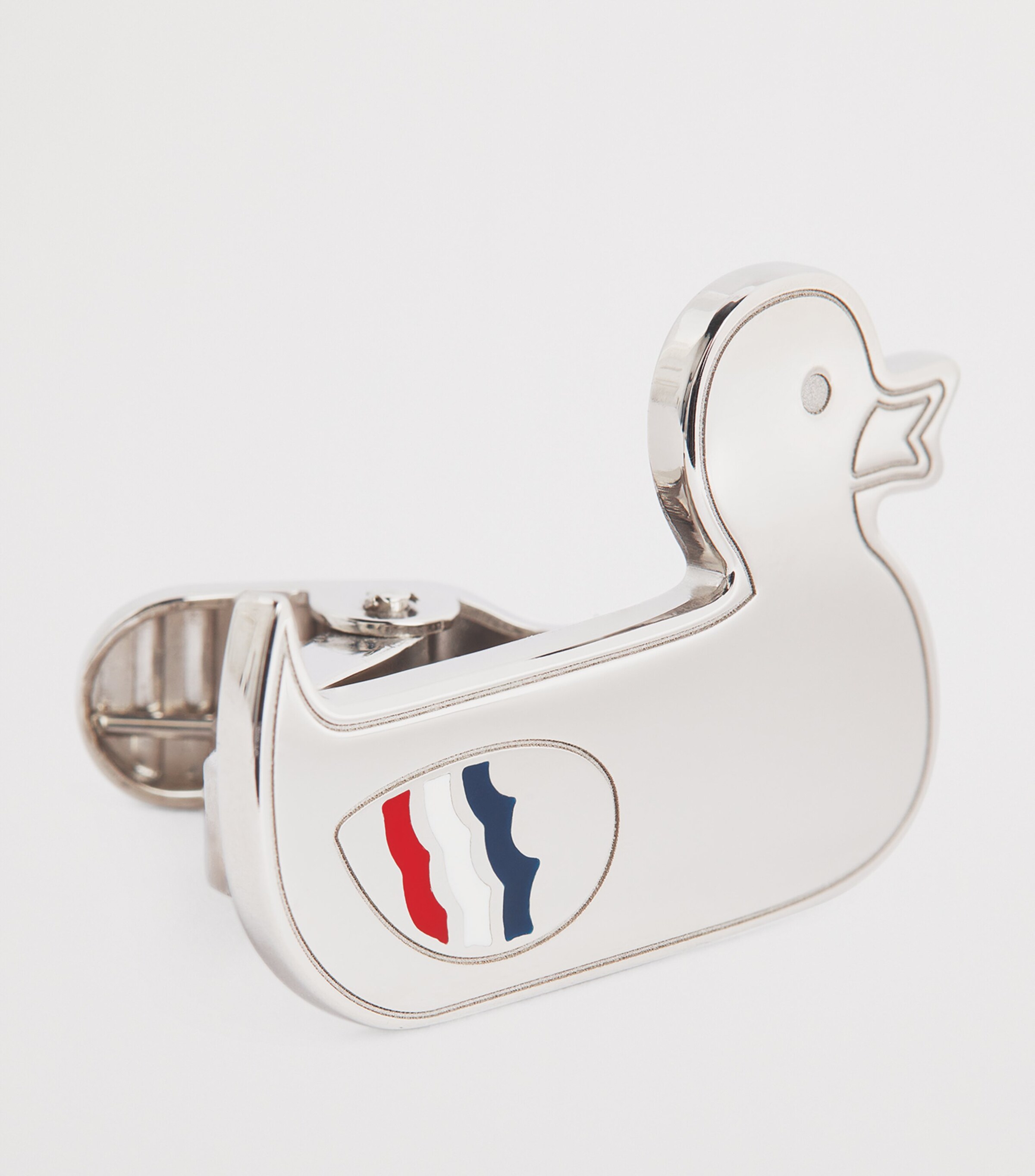 Thom Browne Sterling Silver Duck Tie Bar Silver Image 5