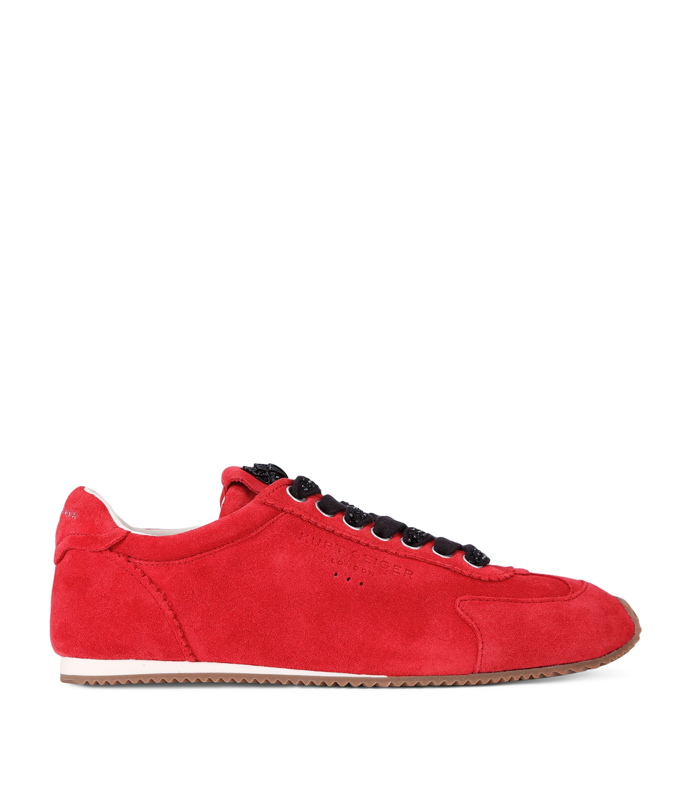 Kurt Geiger Suede Islington Low-top Sneakers In Red