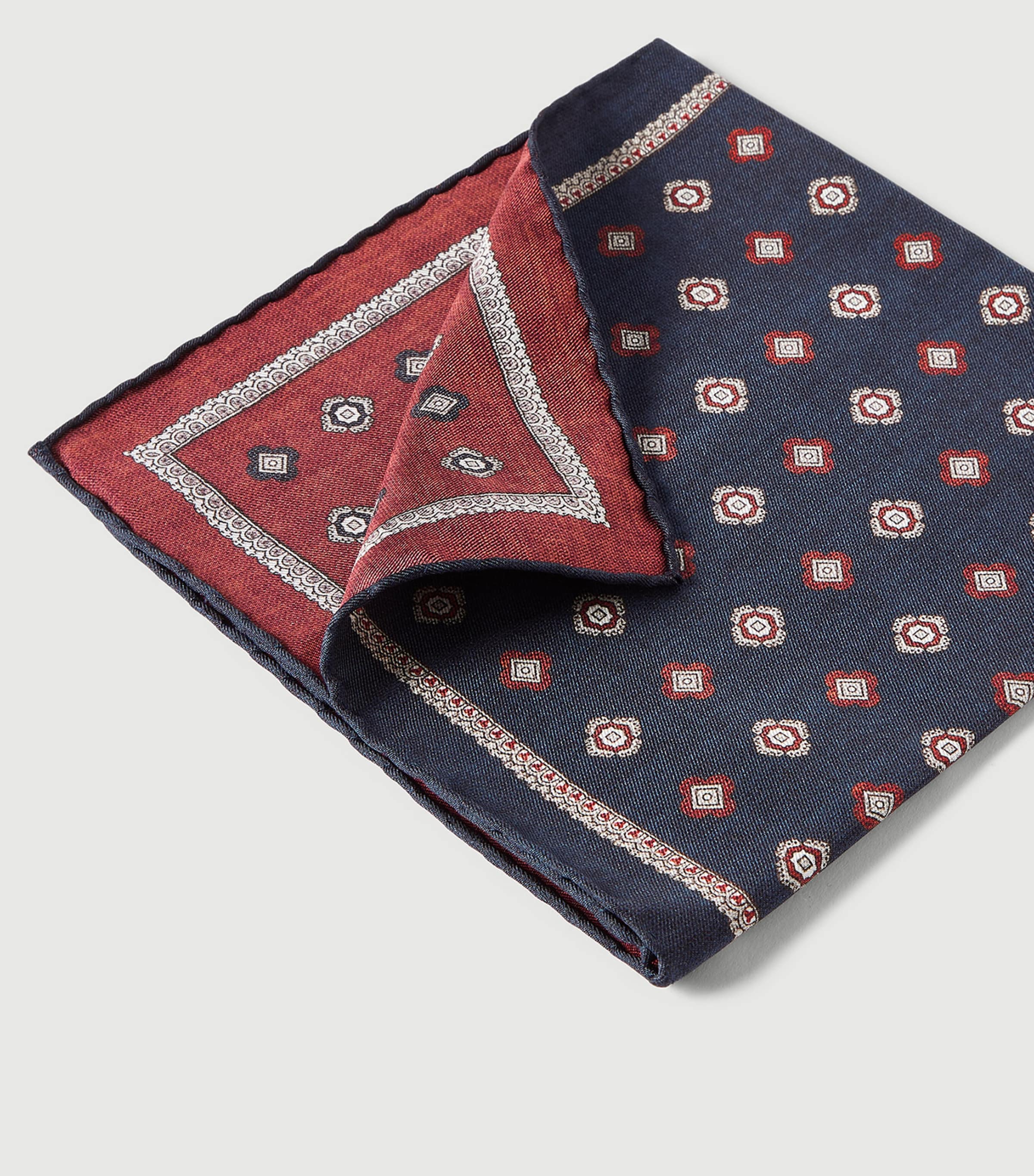 Brunello Cucinelli Silk Medallion Pocket Square Image 3