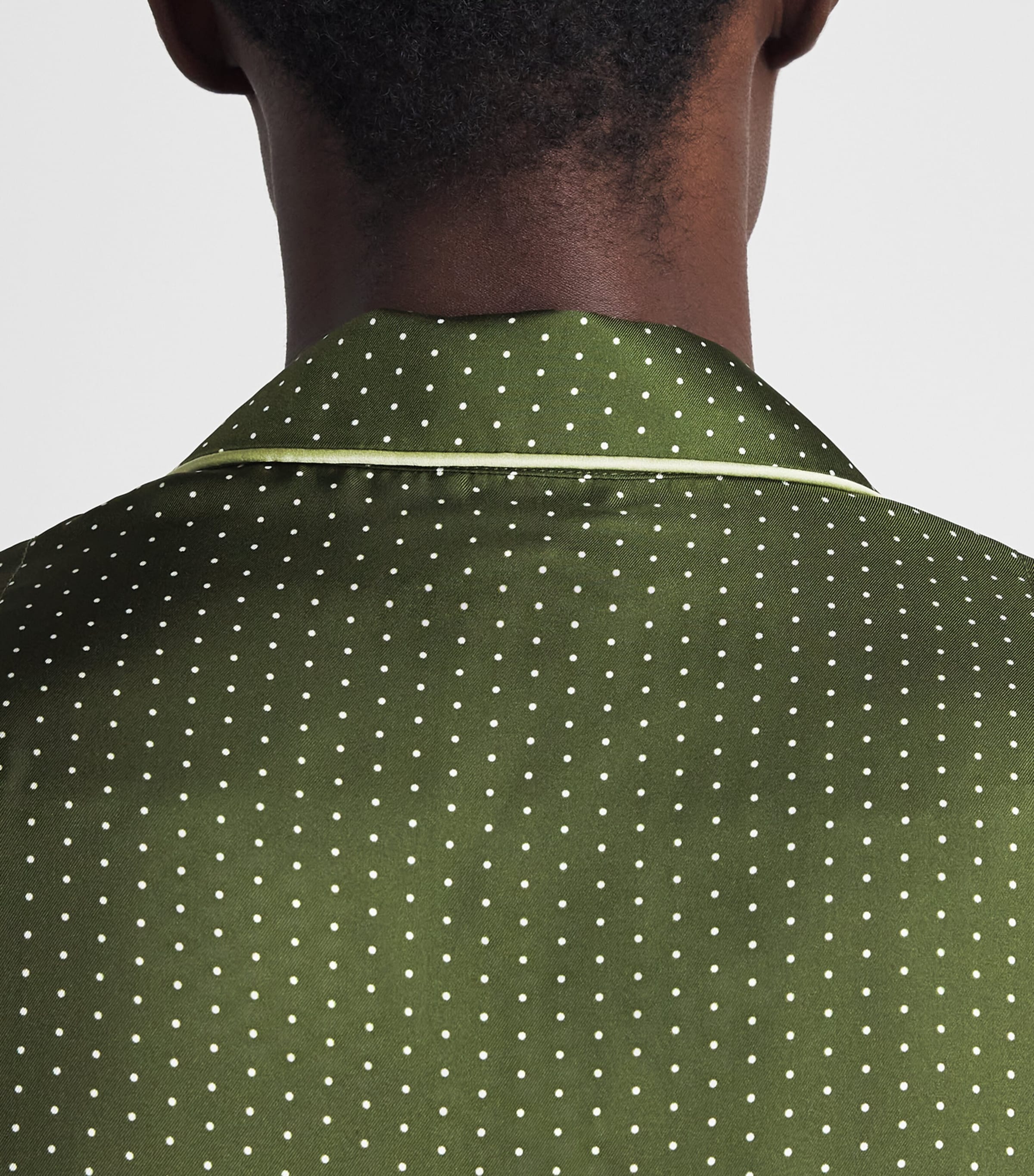 Olivia von Halle Mens Silk Twill Polka Dot Laurent Pyjama Set Dorian Image 3