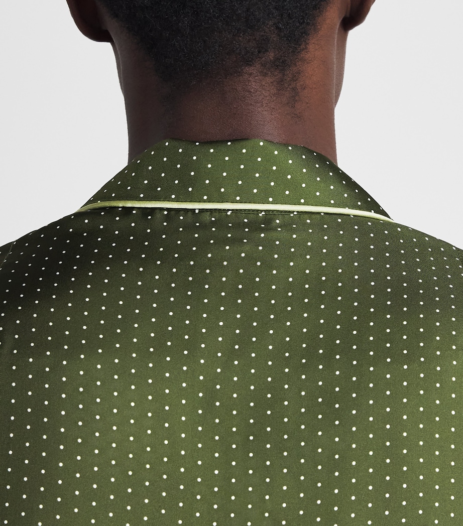 Olivia von Halle Mens Silk Twill Polka Dot Laurent Pyjama Set Dorian Image 3