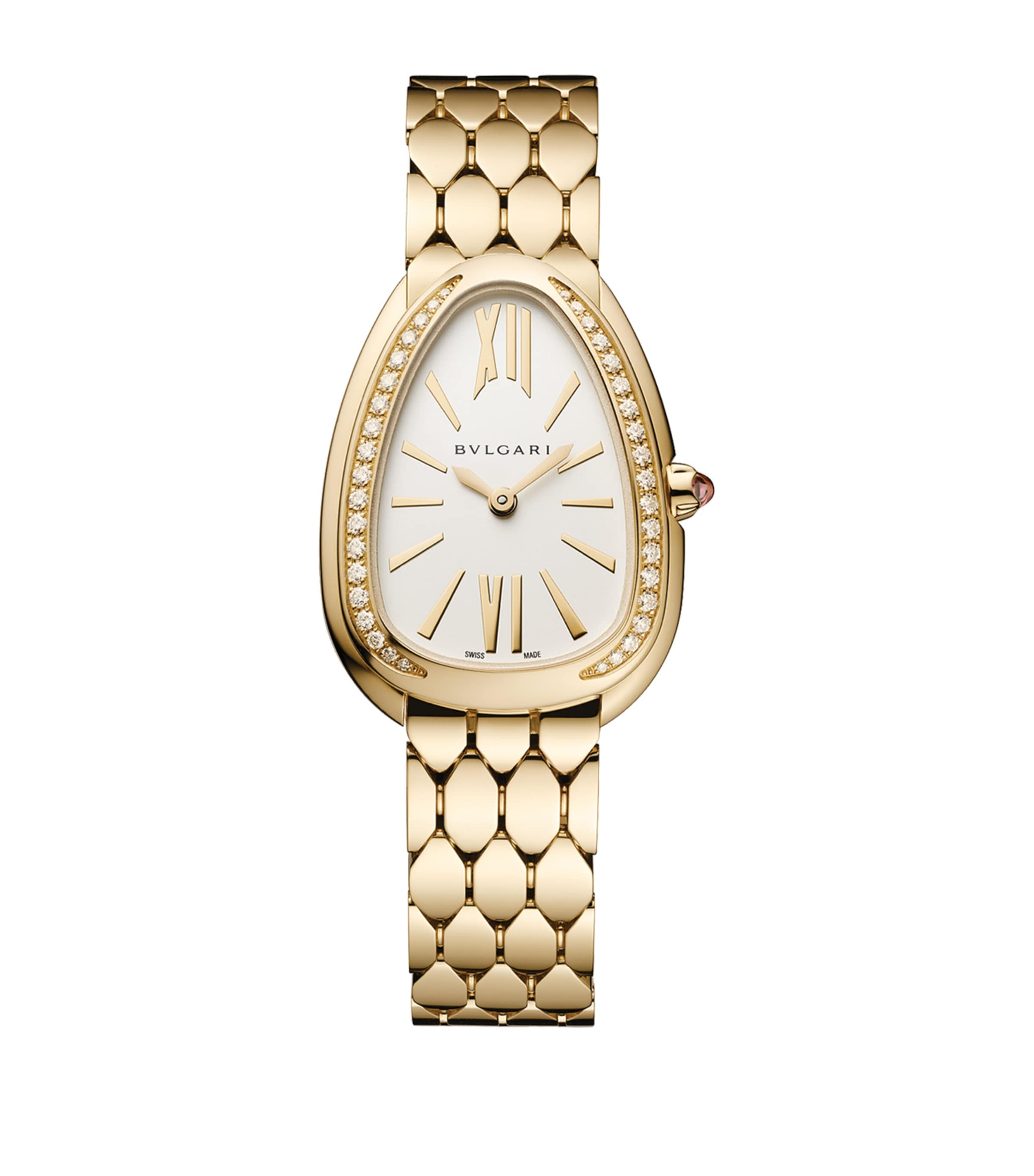 Bvlgari Yellow Gold and Diamond Serpenti Seduttori Watch 33mm White Image 1