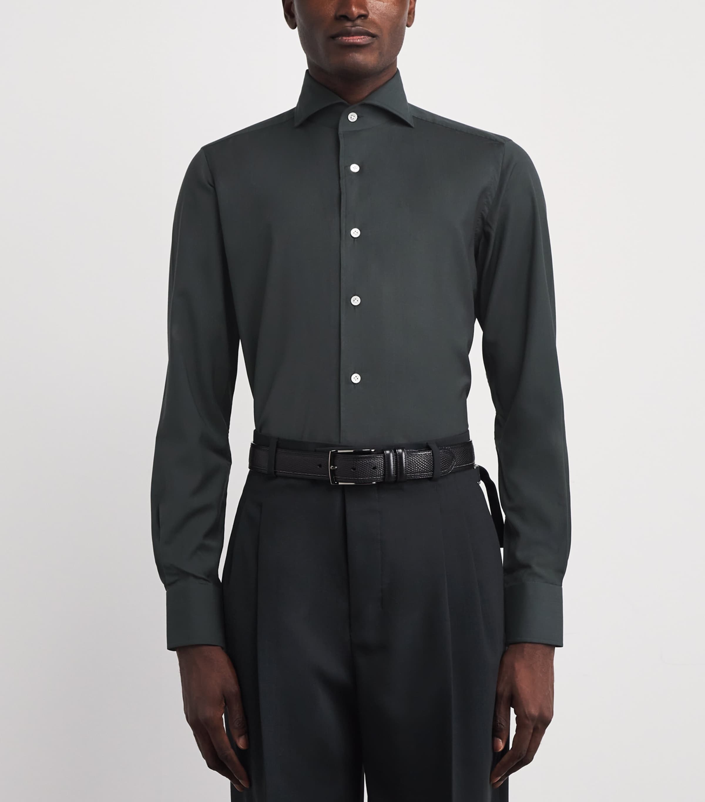 Wool Shirt GREEN Image 3