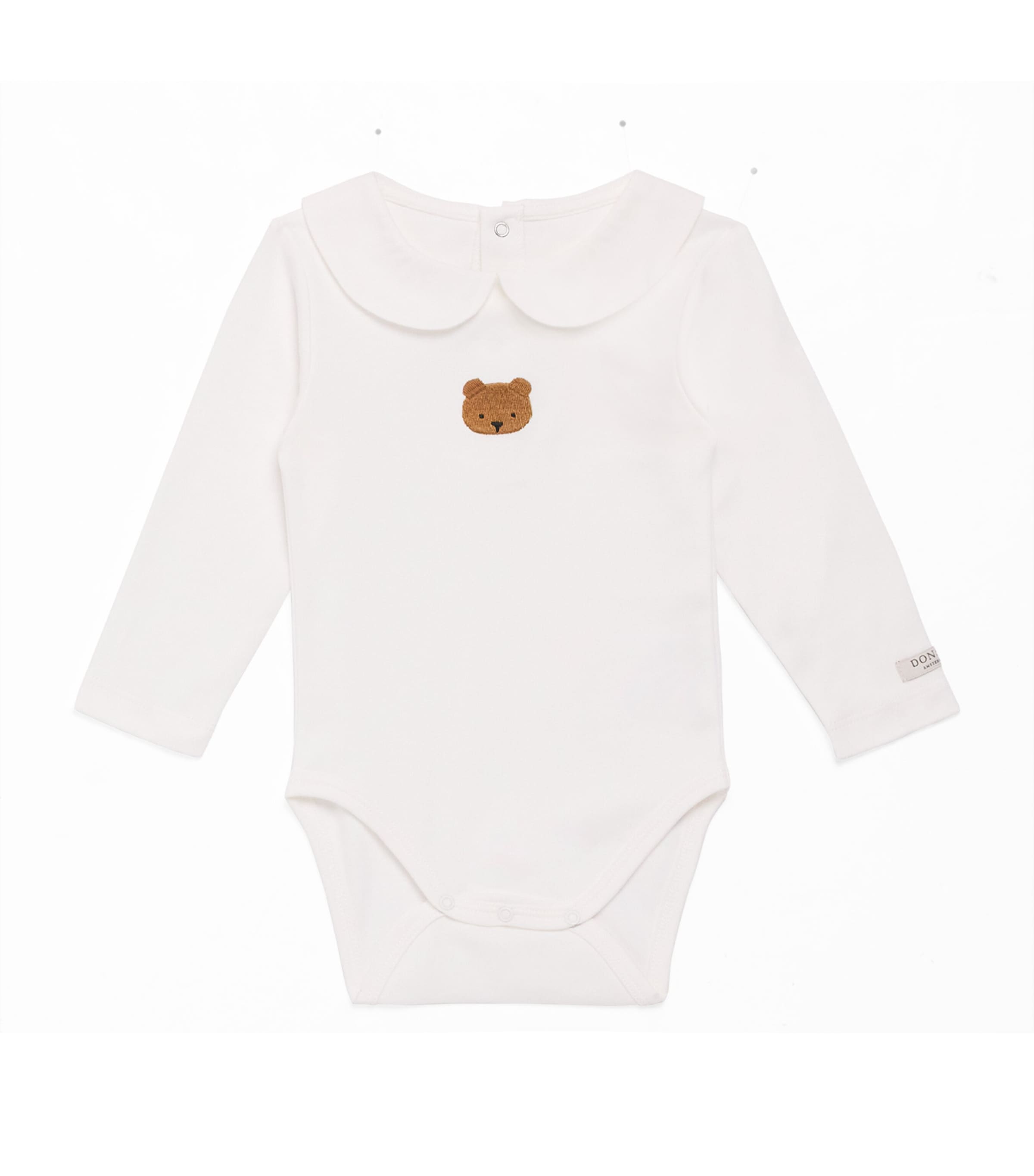 Donsje Cotton Davo Bear Bodysuit In Neutral