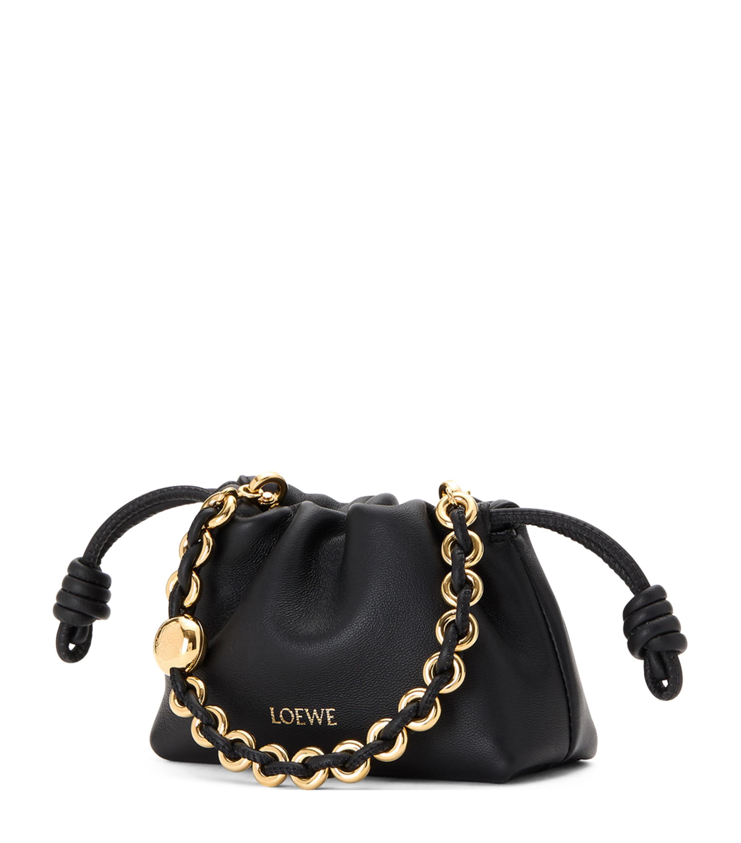 LOEWE Nano Lambskin Flamenco Purse Black Image 1