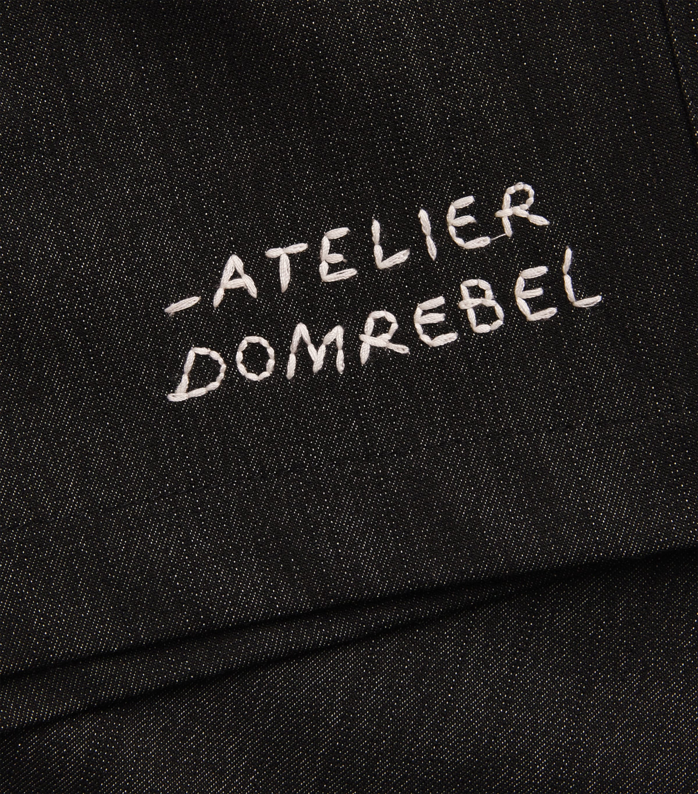 DOMREBEL Mens Chambray Baller Shorts Black Image 6