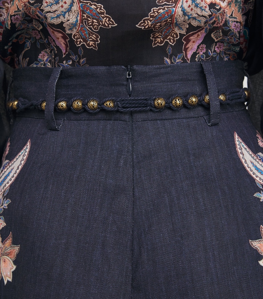 Linen Rhiannon Tuck Shorts NAVMLTPAI NVY MLTI P Image 6