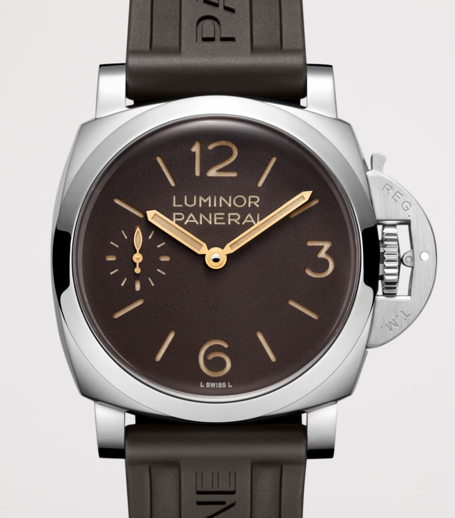 Panerai Stainless Steel Luminor Tre Giorni Watch 44mm Brown Image 3