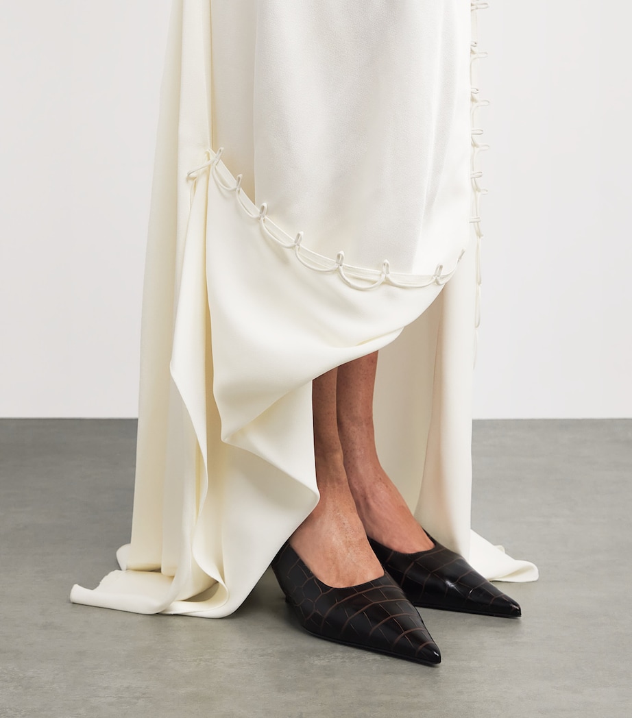 Satin Rouleaux Gown 3 IVORY Image 6