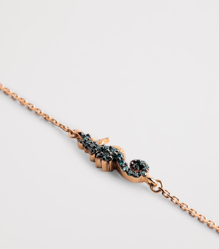 Rose Gold and Diamond Seahorse Bracelet ROSE GOLD Image 3