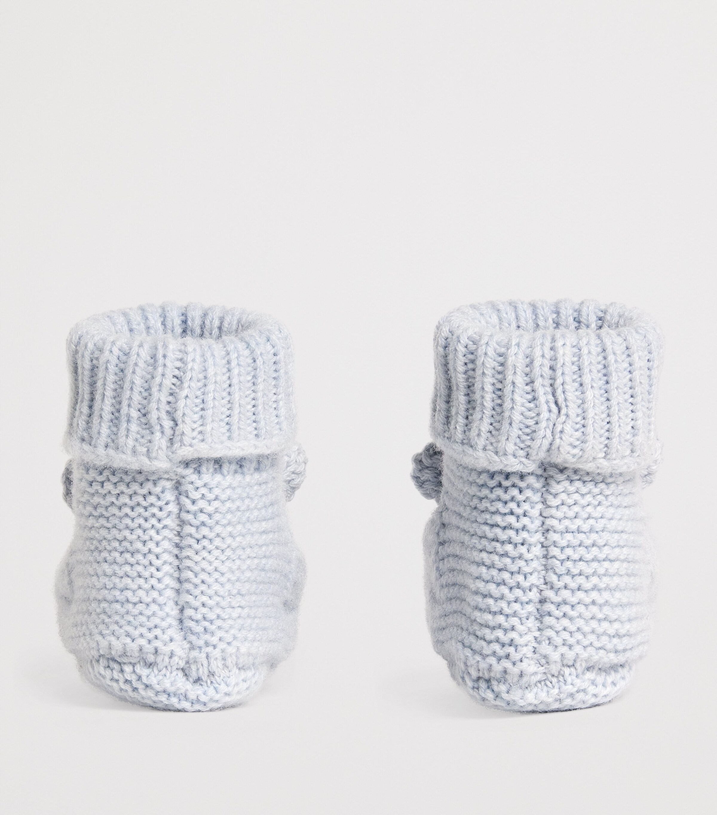 Cotton-Wool-Cashmere Knitted Booties 42BLEU C LESTE CHIN Image 3