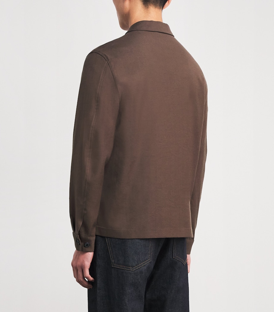 Wool Overshirt LIGHT BROWN BRDB Image 4