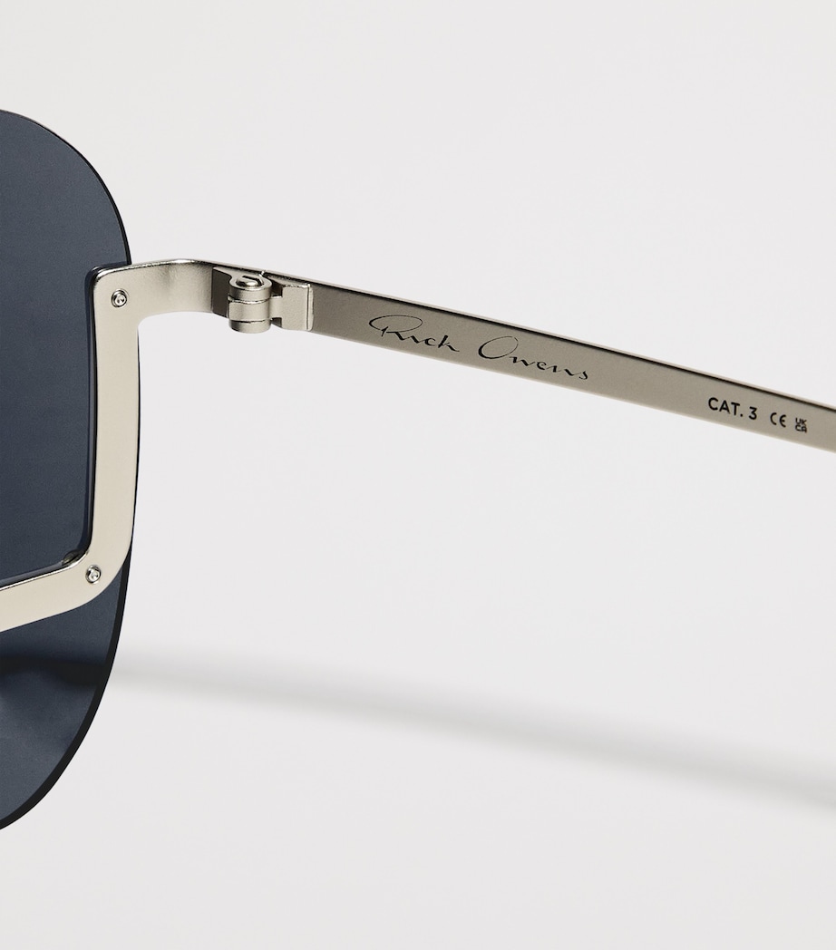 Rick Owens Shield Sunglasses Slr Tmpl/bk Lns Image 5