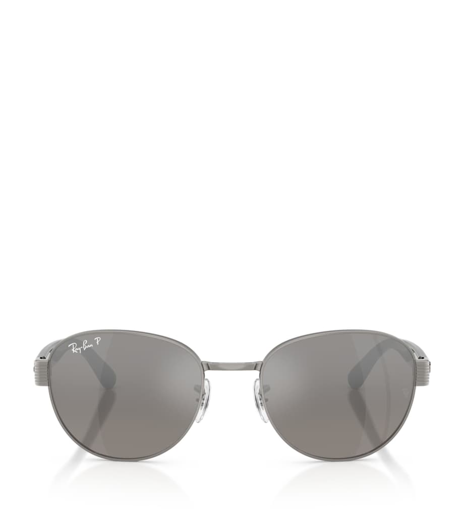 Ray-Ban RB3766 Polarized+ Lenses Square Sunglasses Grey Image 1