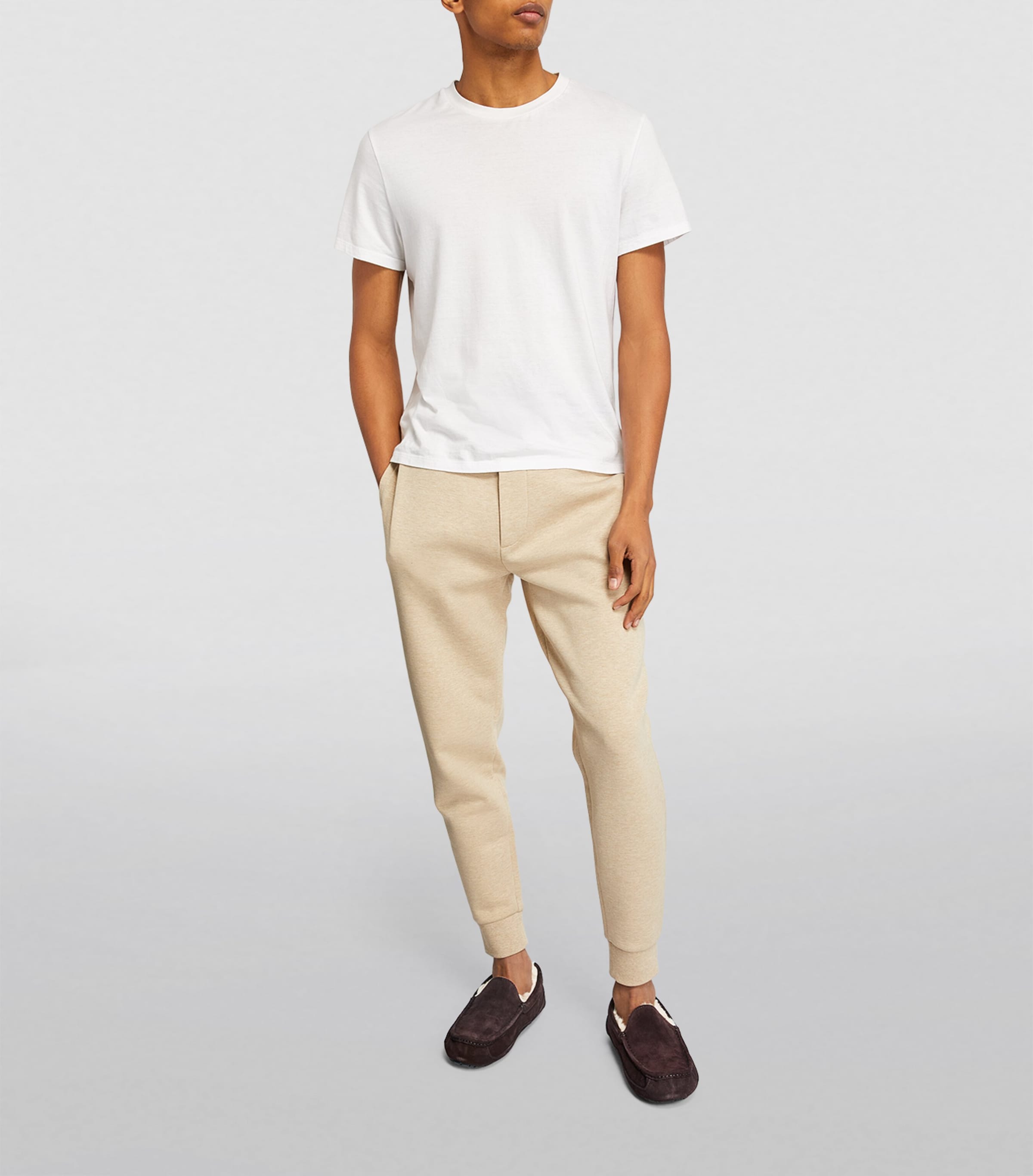 Suede Ascot Slippers DARK BROWN Image 4