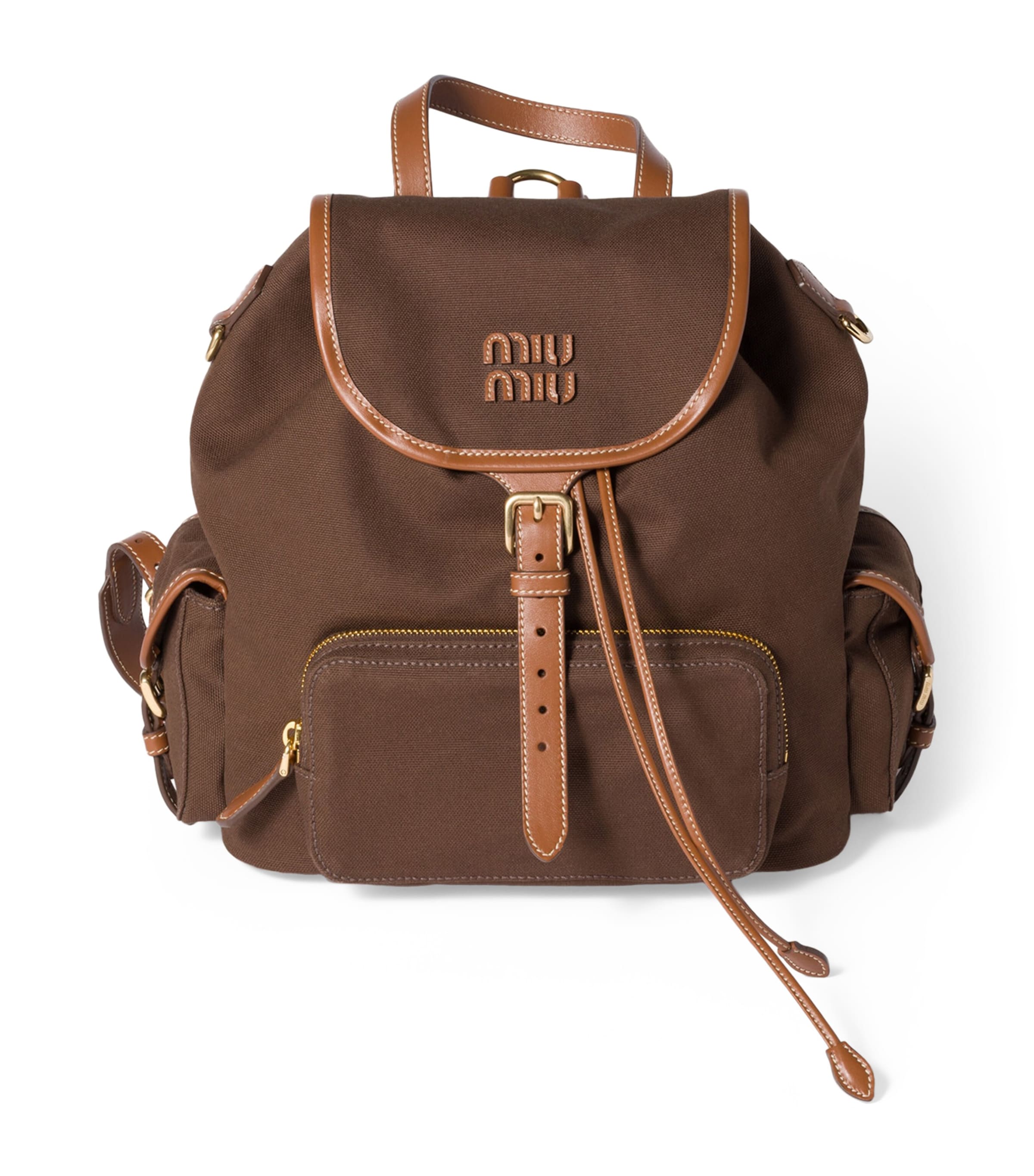 Canvas-Leather Backpack F04KB Image 1