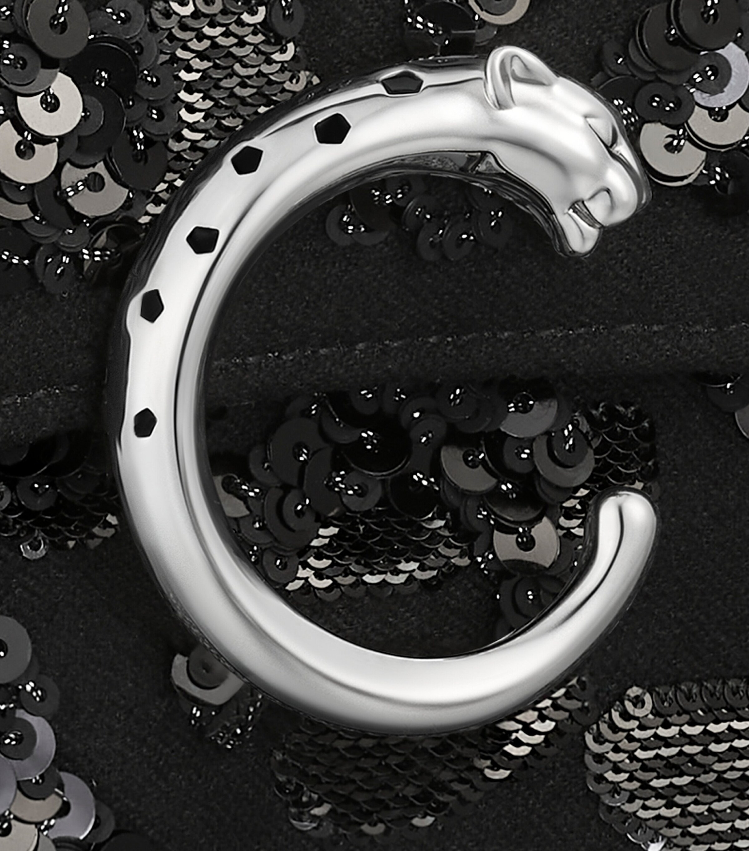 Cartier Mini Sequinned Panthère de Cartier Cross-Body Bag Black Image 6