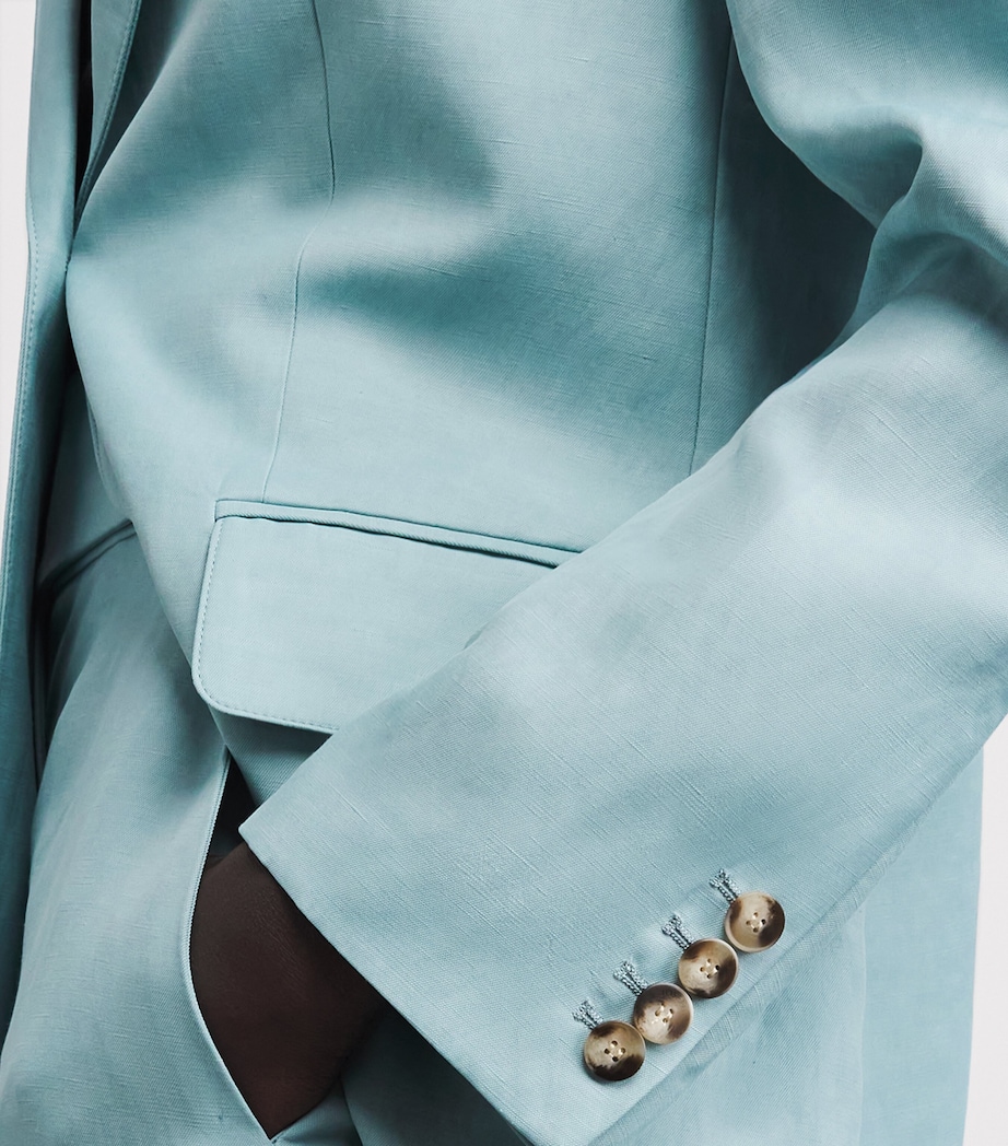 Joseph Womens Single-Button Rochd Blazer Chambray Image 3