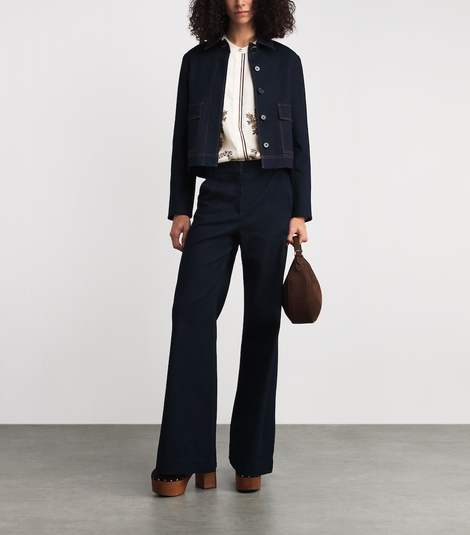 Twill Hoku Floral Print Blouse W0478 ECRU MULTI Image 2