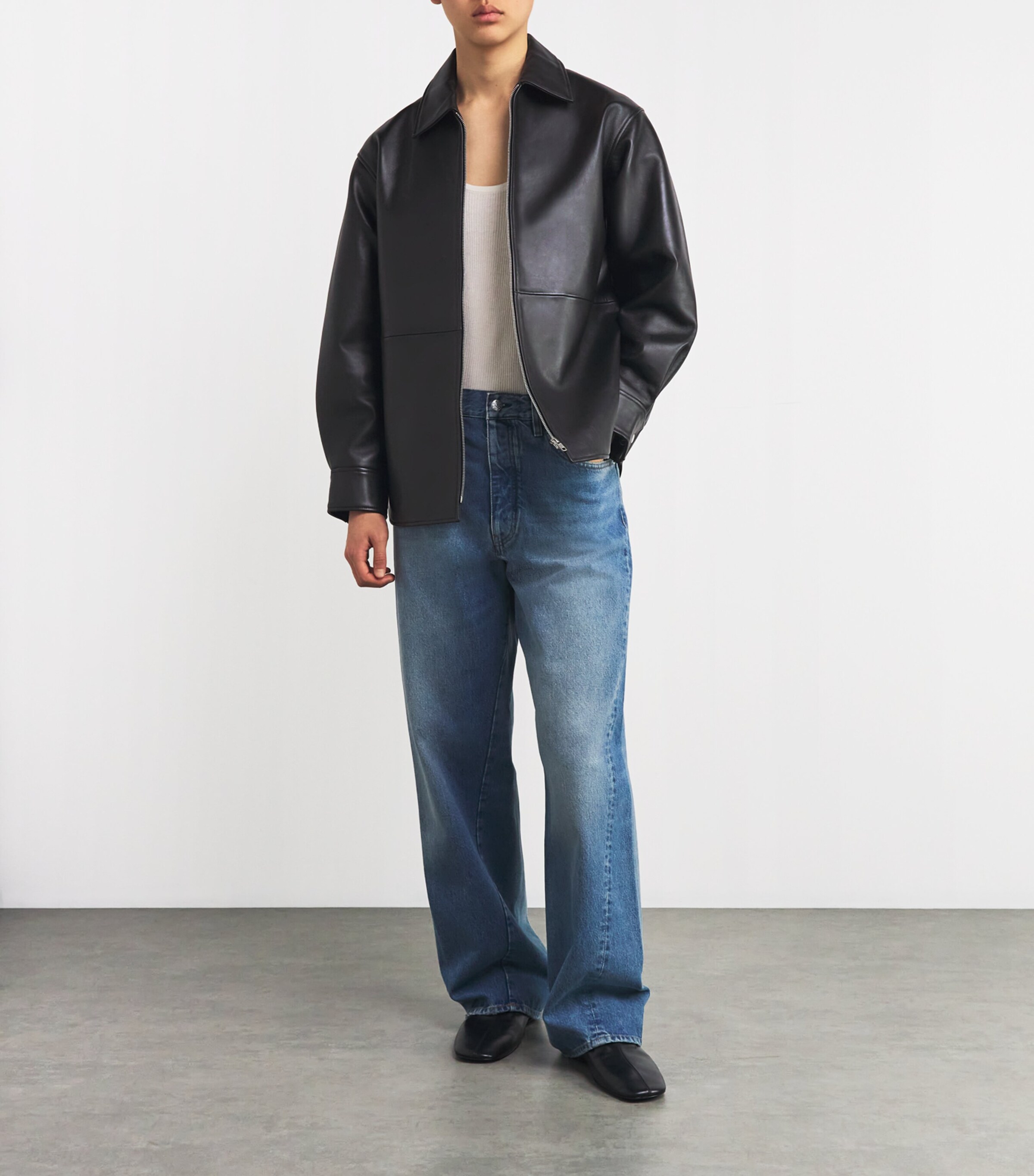 Lambskin Shirt Jacket BLACK Image 2
