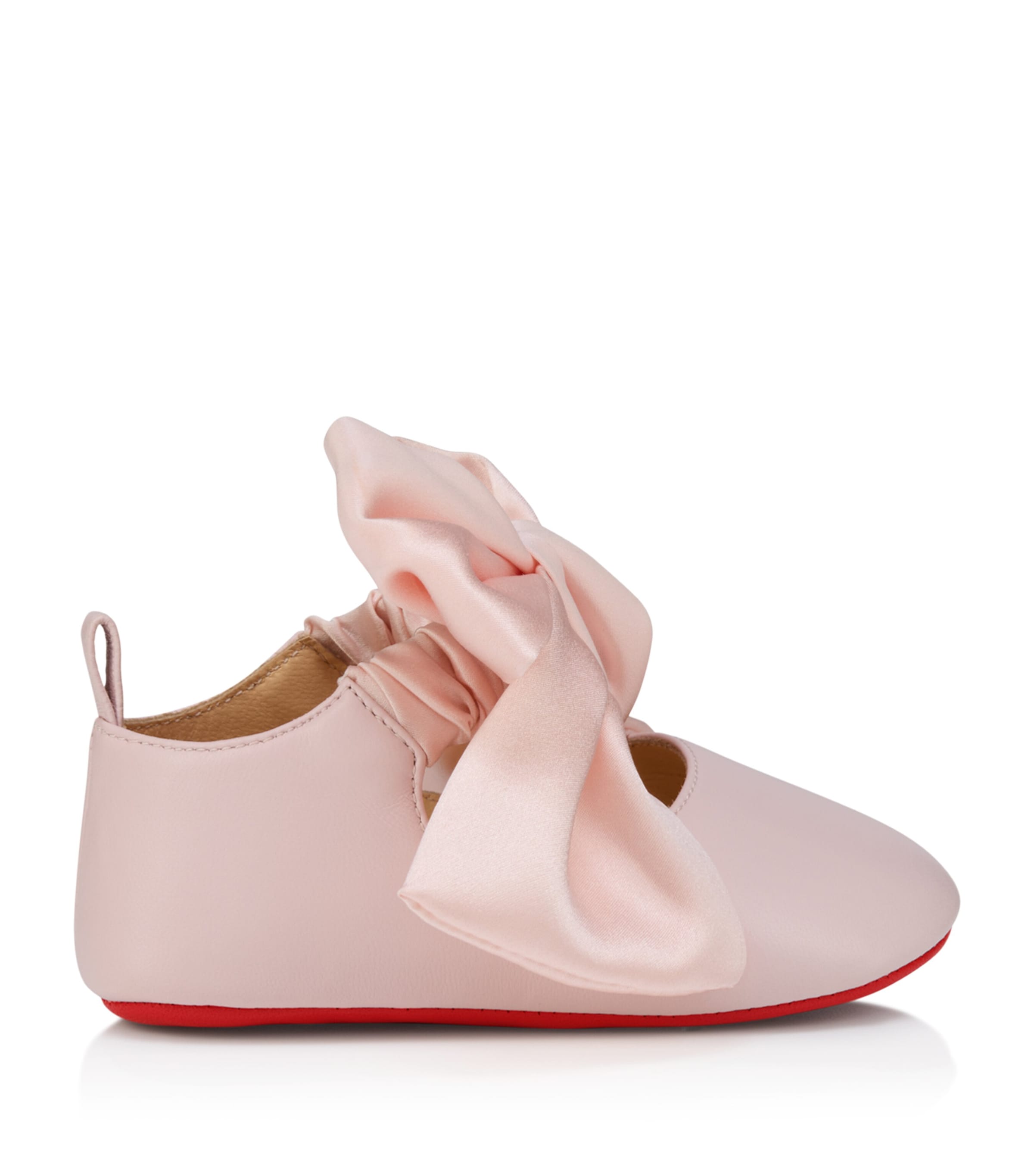 Christian Louboutin Kids 루 베이브 노도 가죽 발레 플랫