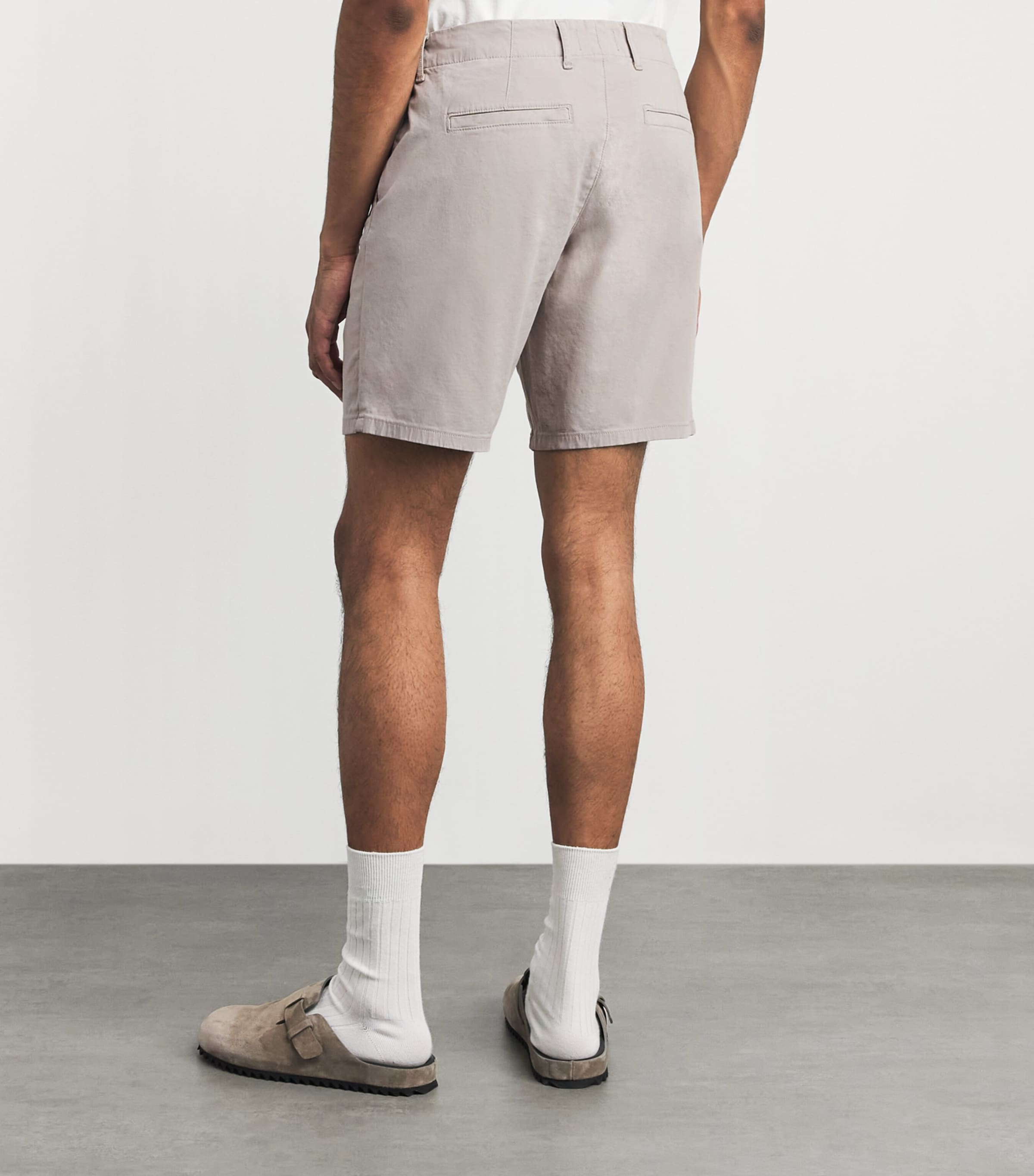 PAIGE Mens Phillips Chino Shorts Fresh Oyster Image 5