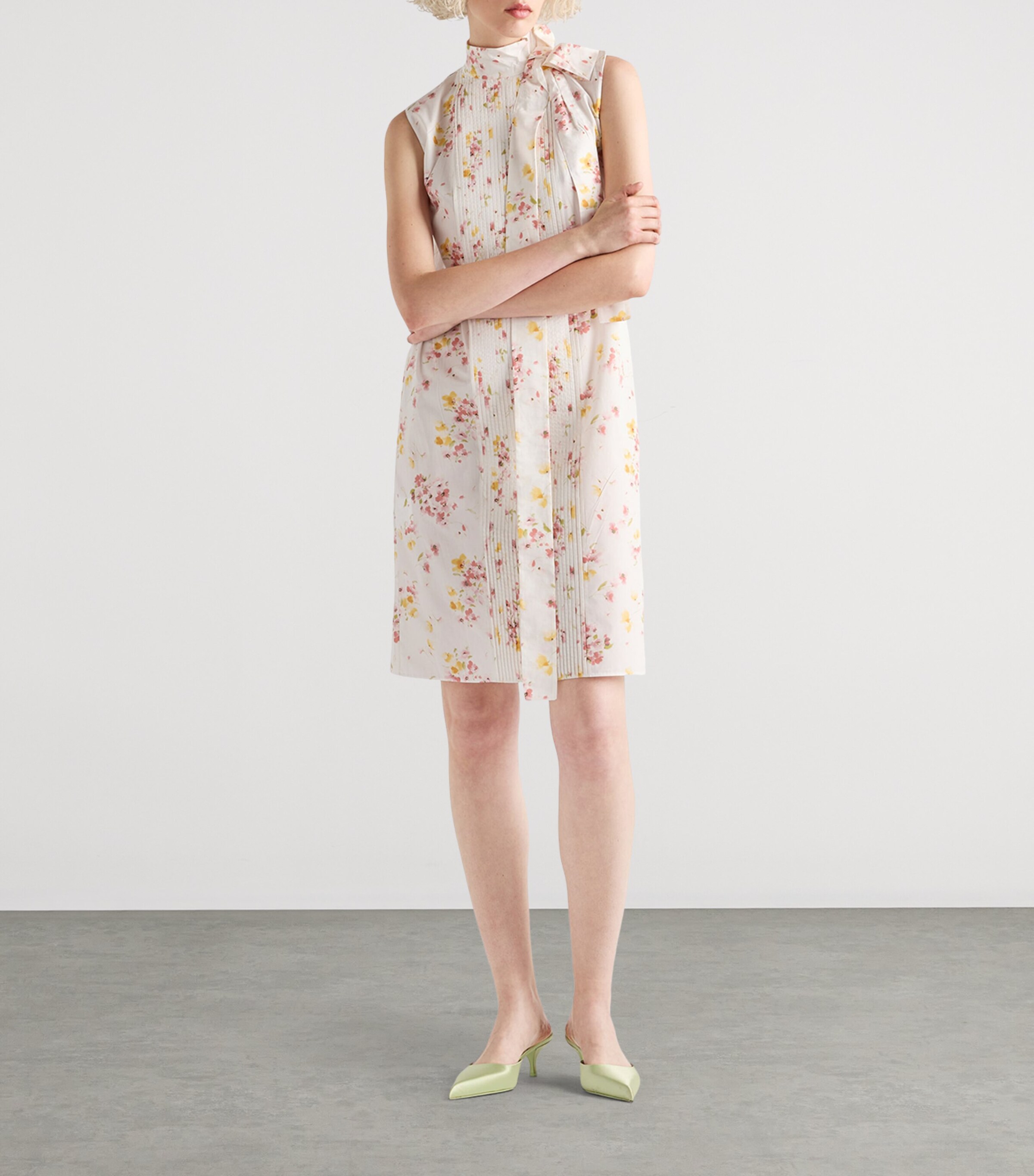 Cotton Floral Print Midi Dress F0638 Image 2